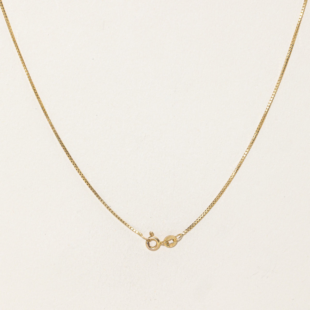 14k Flush Set Diamond Plain Teardrop Pendant Necklace | 17.5"
