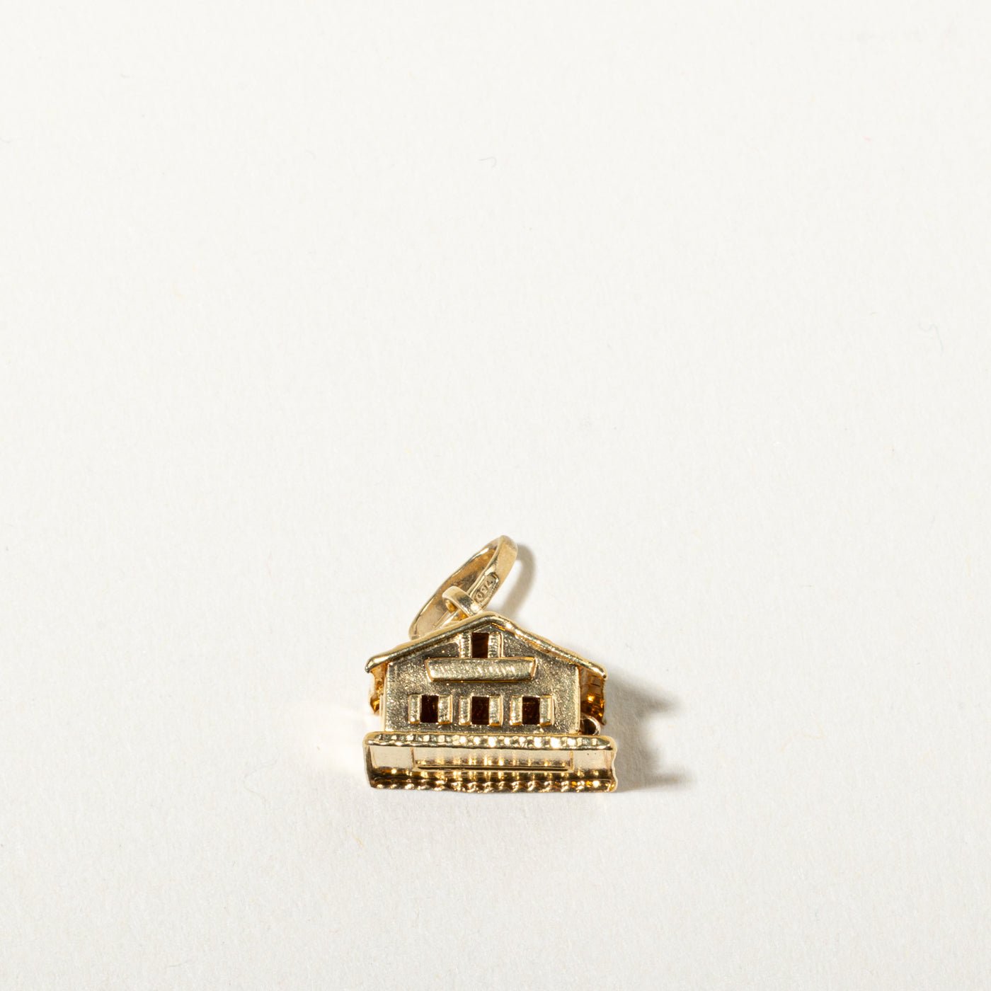 18k Yellow Gold Chalet with Heart Charm