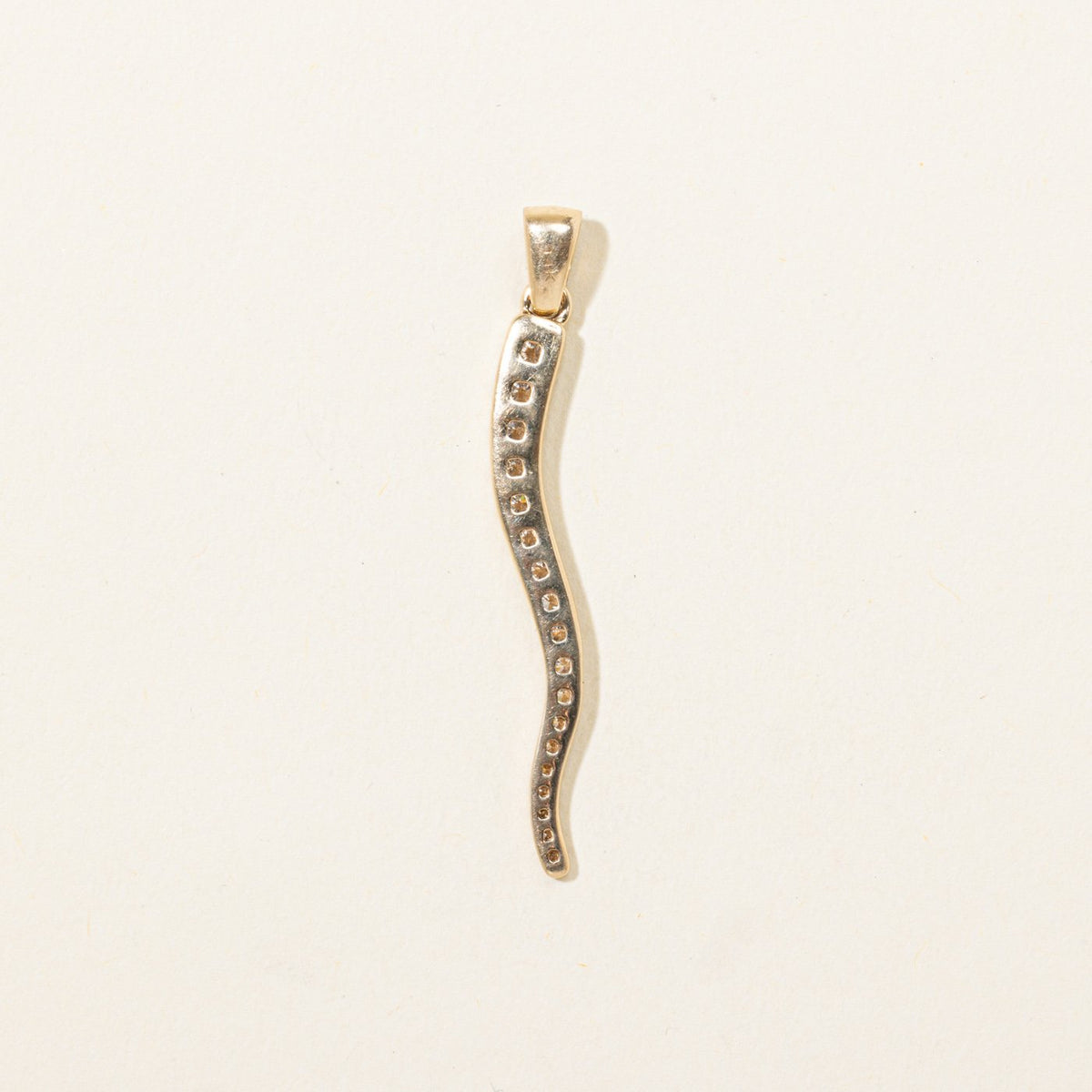 14k Pave Set Diamond Journey Pendant | 0.43ctw