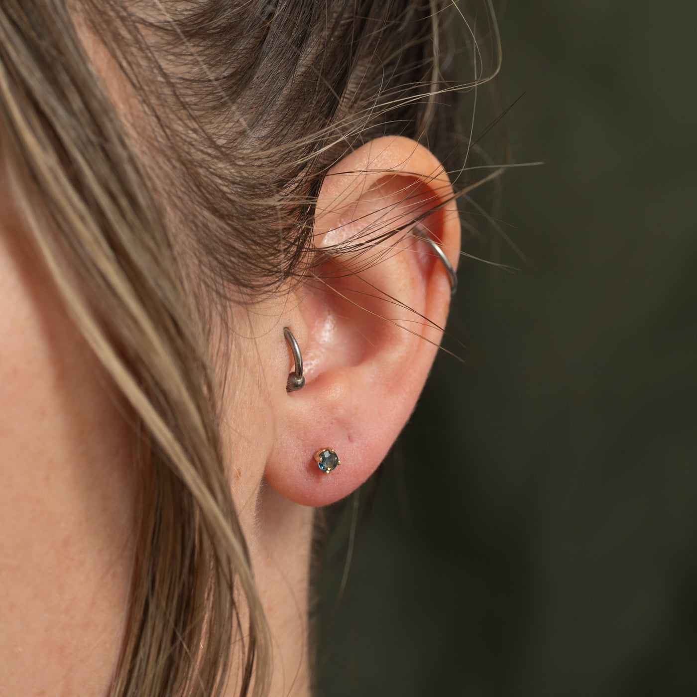 Boucles d'oreilles « 100 façons » en saphir turquoise | 0,40 ct