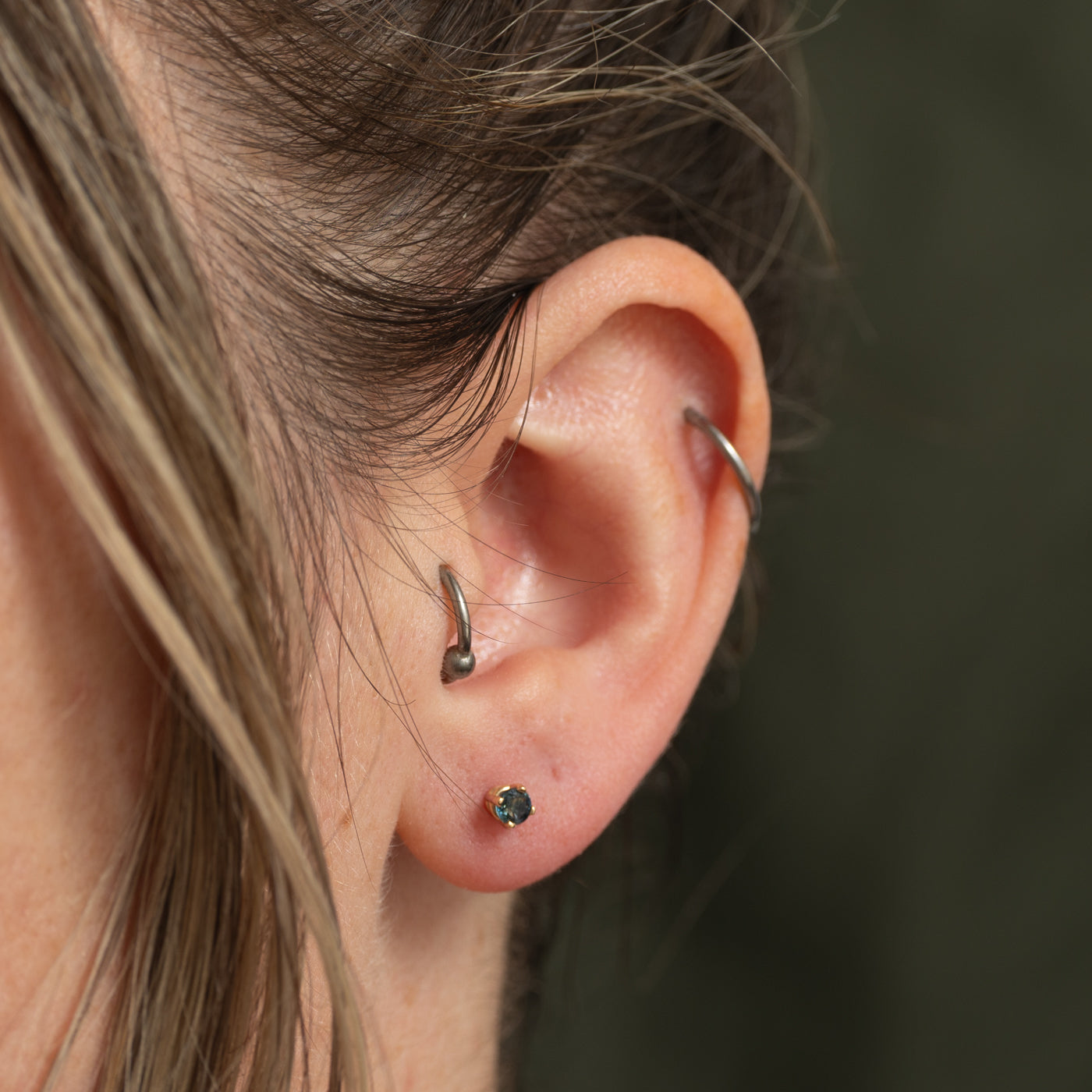 '100 Ways' Teal Sapphire Studs | 0.42ctw