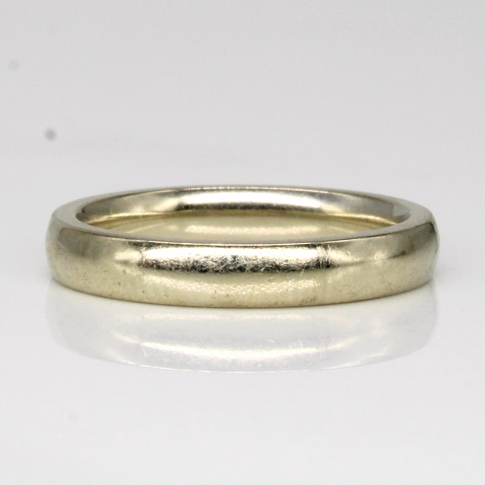 'Birks' 18k White Gold Wedding Band | SZ 4.75 | - 100 Ways