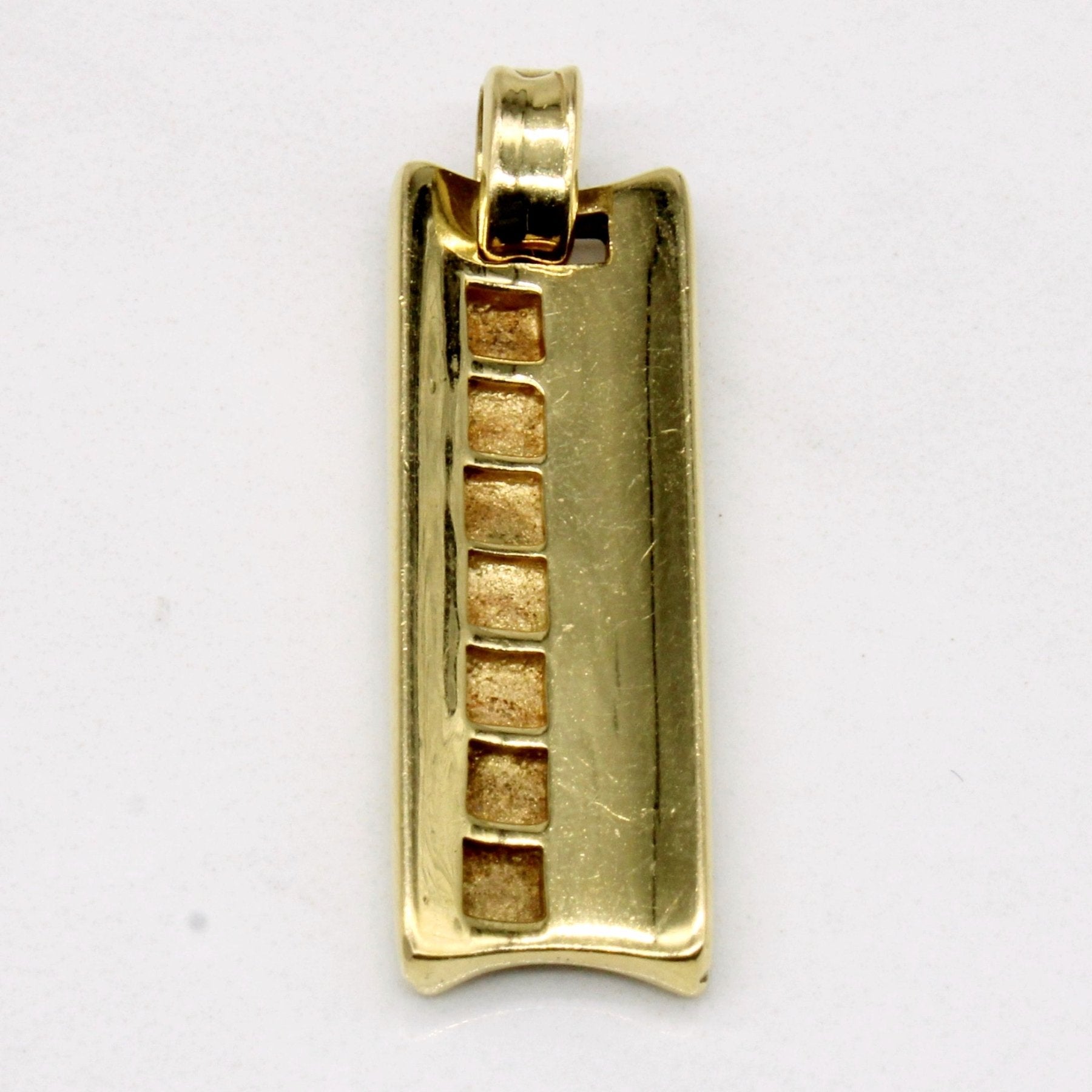 'Birks' 18k Yellow Gold Colum Pendant - 100 Ways