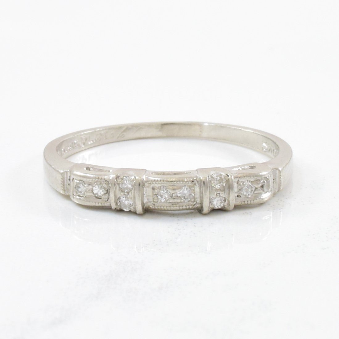 'Birks' Art Deco Diamond Band | 0.05ctw | SZ 6.25 | - 100 Ways