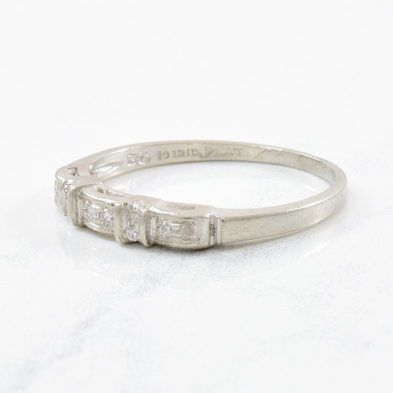 'Birks' Art Deco Diamond Band | 0.05ctw | SZ 6.25 | - 100 Ways