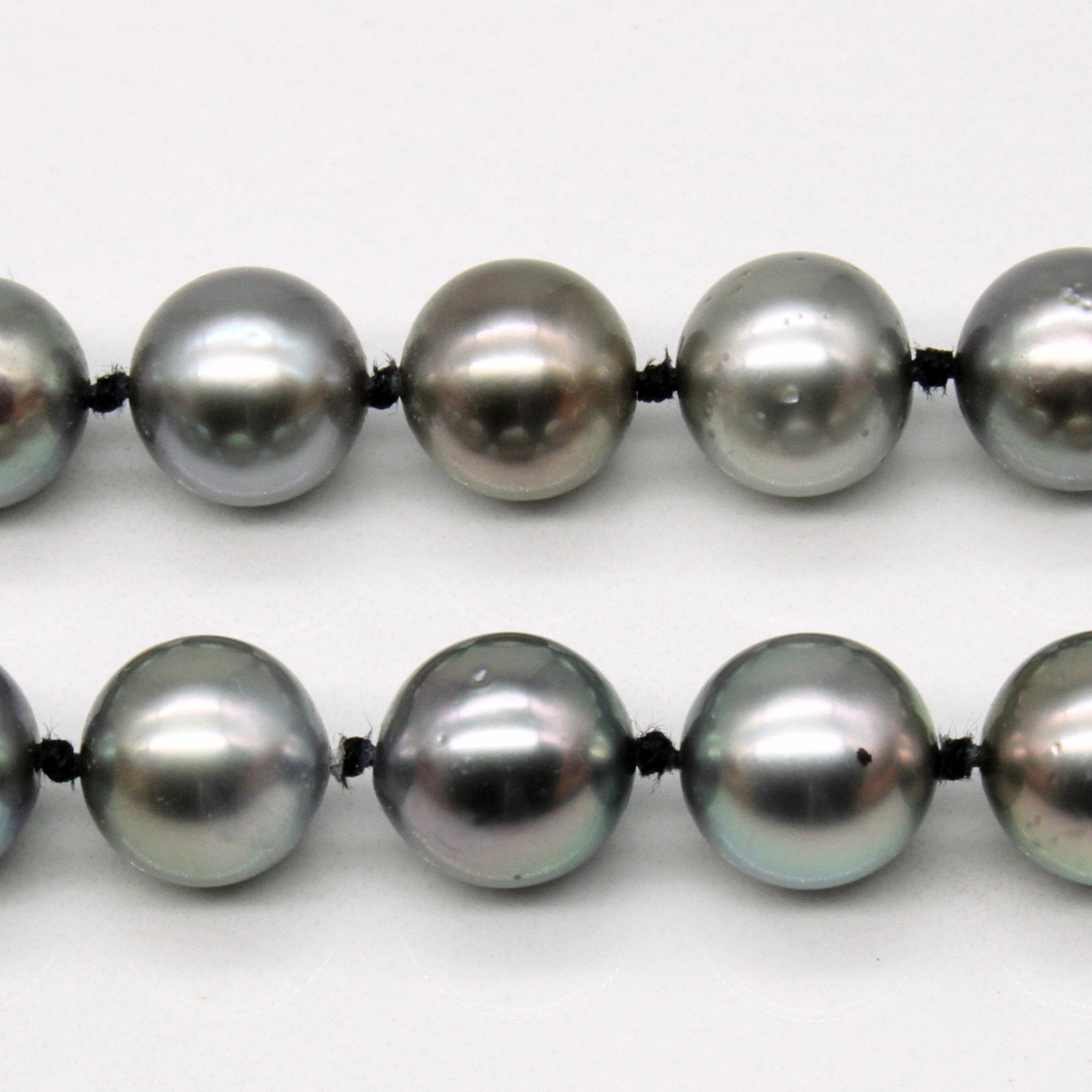 'Birks' Black Pearl & Diamond Necklace | 0.03ctw | 18" | - 100 Ways