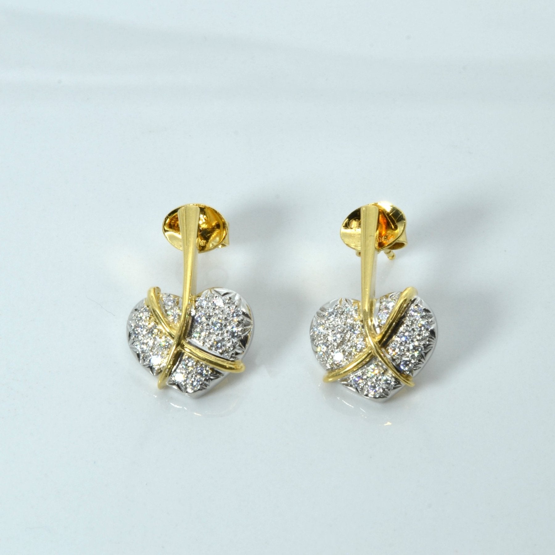 'Birks' Cavelti Cluster Diamond Heart Earrings | 0.40ctw | - 100 Ways