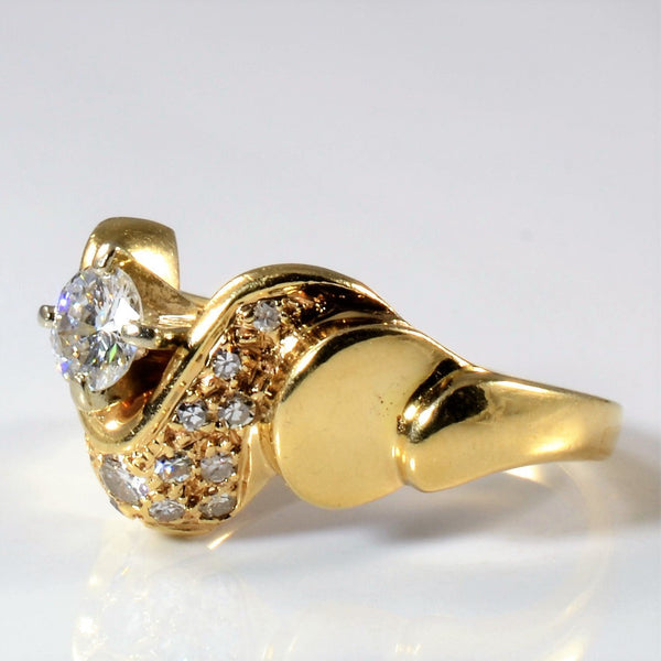 'Birks' Chevron Diamond Engagement Ring | 0.67ctw | SZ 8.75 |