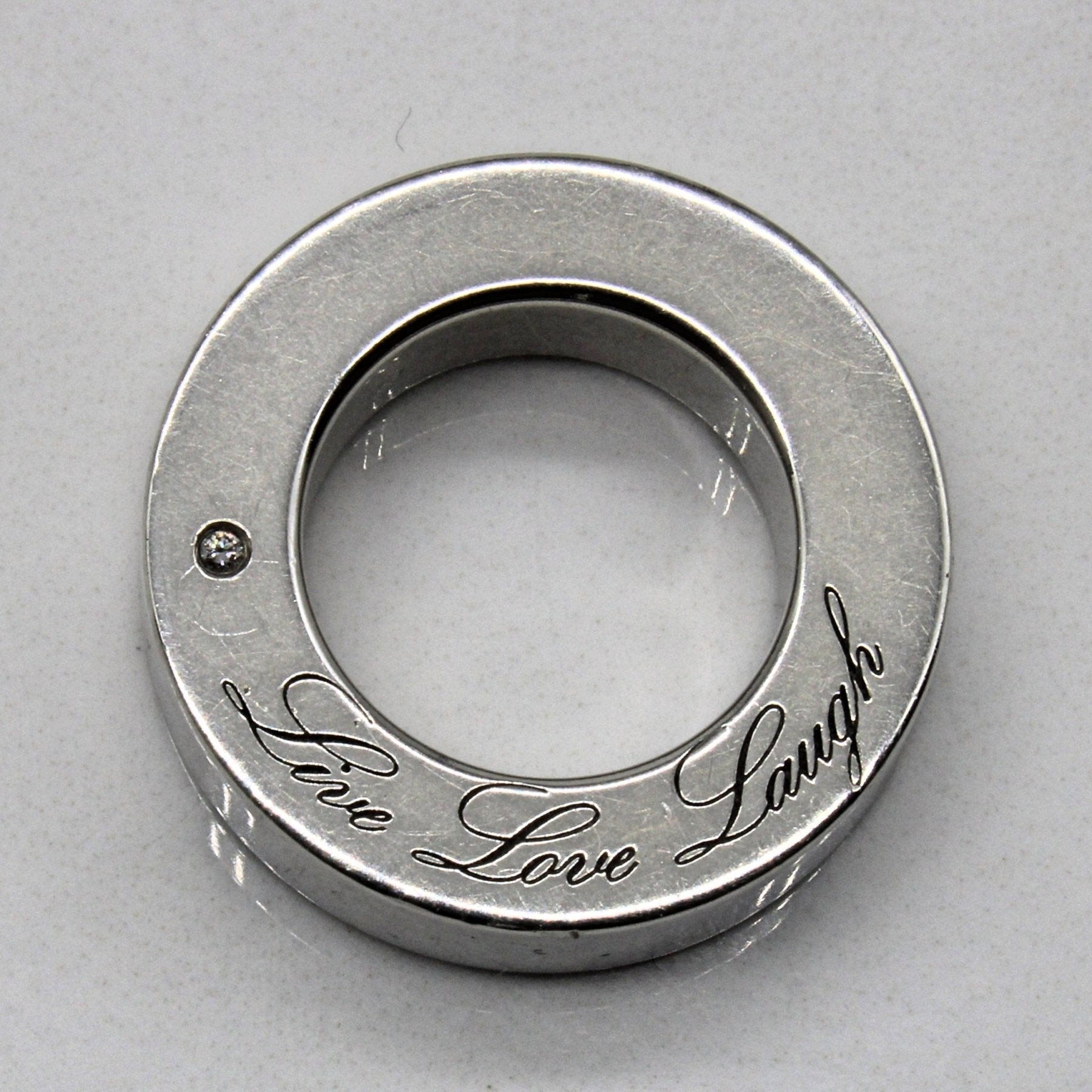 'Birks' Diamond Live Love Laugh Pendant | 0.01ct | - 100 Ways