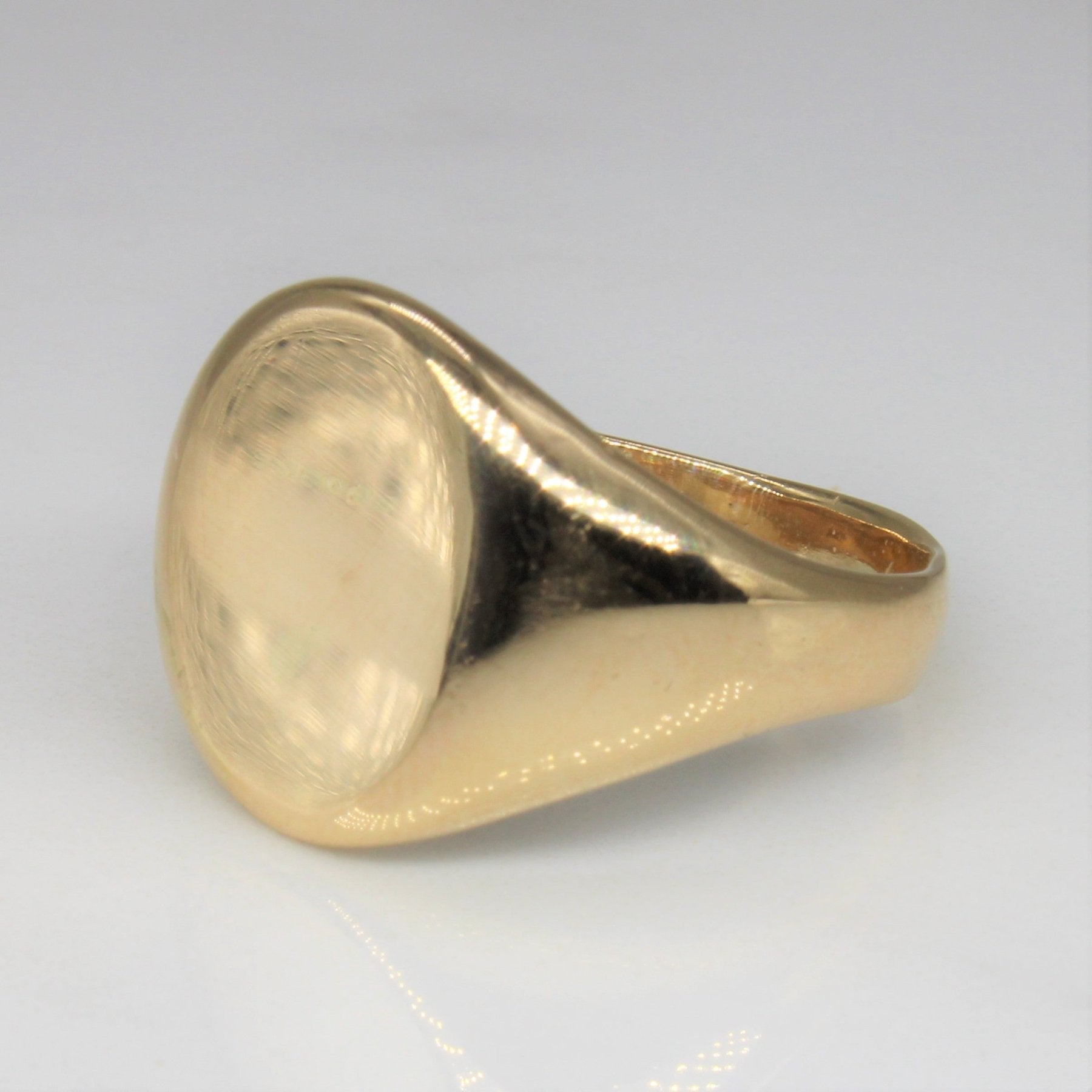 'Birks' Heavy Gold Signet Ring | SZ 9.75 | - 100 Ways