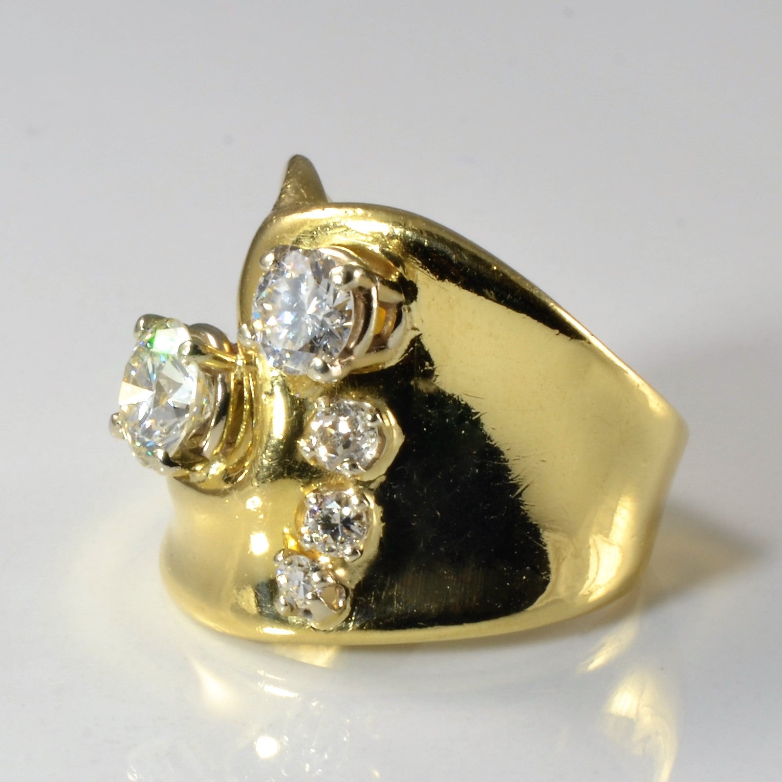 'Birks' Modern Toi et Moi Style Cocktail Ring | 1.32ctw | SZ 7.25 | - 100 Ways