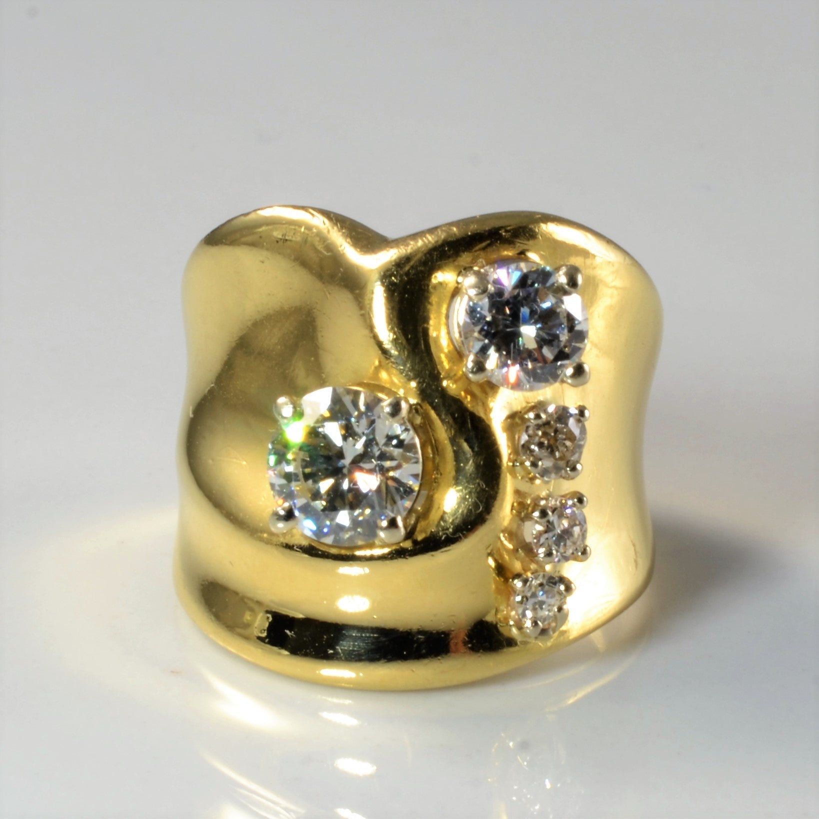 'Birks' Modern Toi et Moi Style Cocktail Ring | 1.32ctw | SZ 7.25 | - 100 Ways