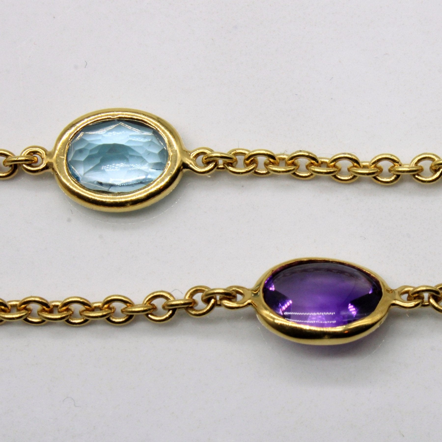 'Birks' Multi Gem Drop Necklace | 26.30ctw | 16" | - 100 Ways