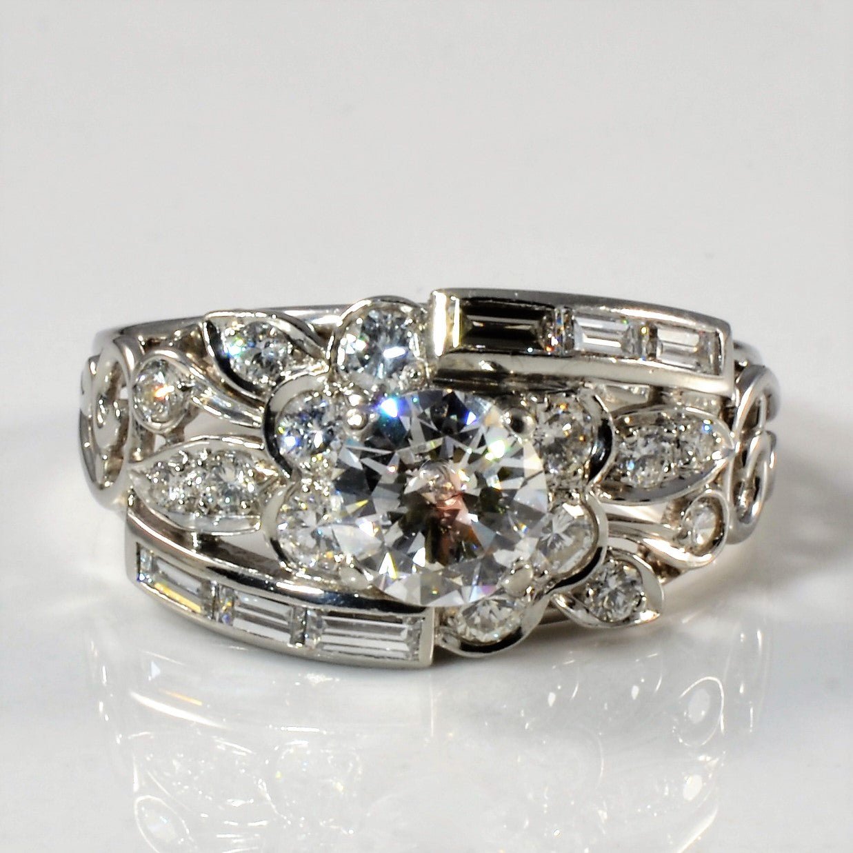 'Birks' Ornate Filigree Diamond Ring | 1.41ctw | SZ 8.5 | - 100 Ways