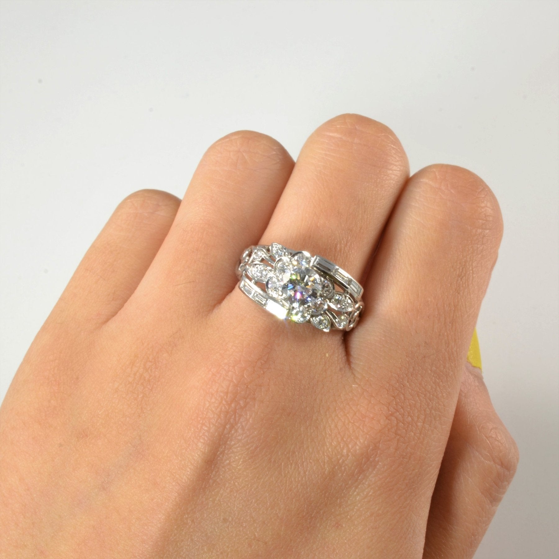 'Birks' Ornate Filigree Diamond Ring | 1.41ctw | SZ 8.5 | - 100 Ways