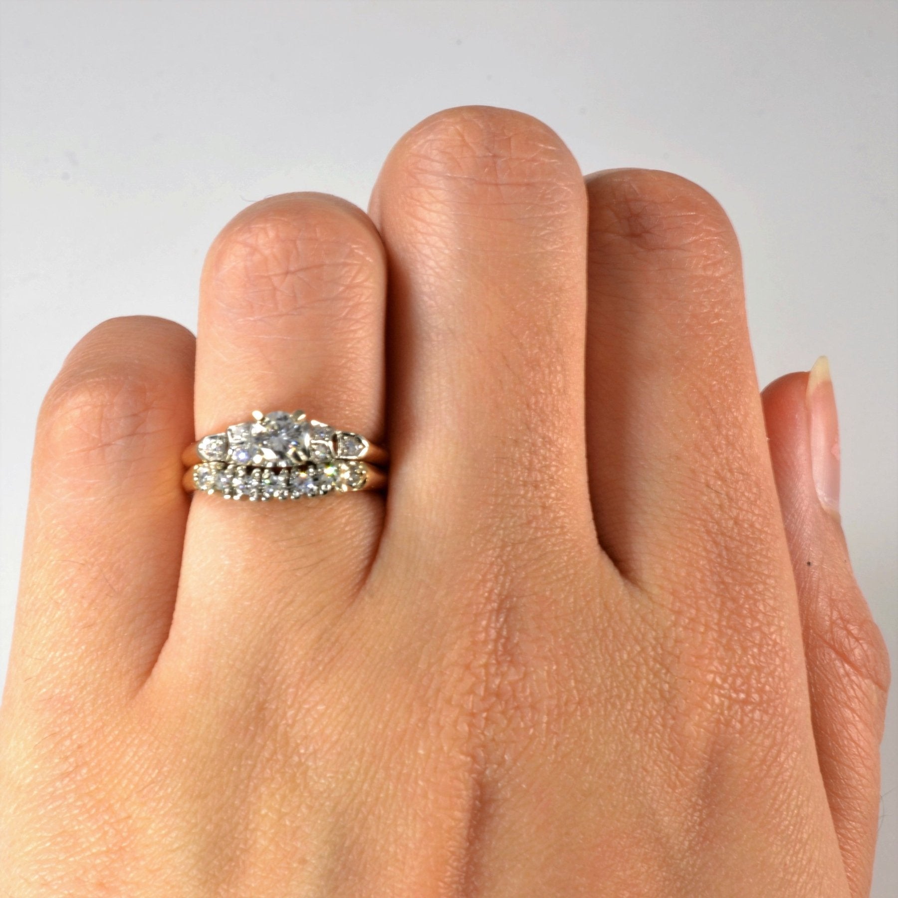 'Birks' Retro Diamond Wedding Set | 0.47ctw | SZ 4.5 | - 100 Ways