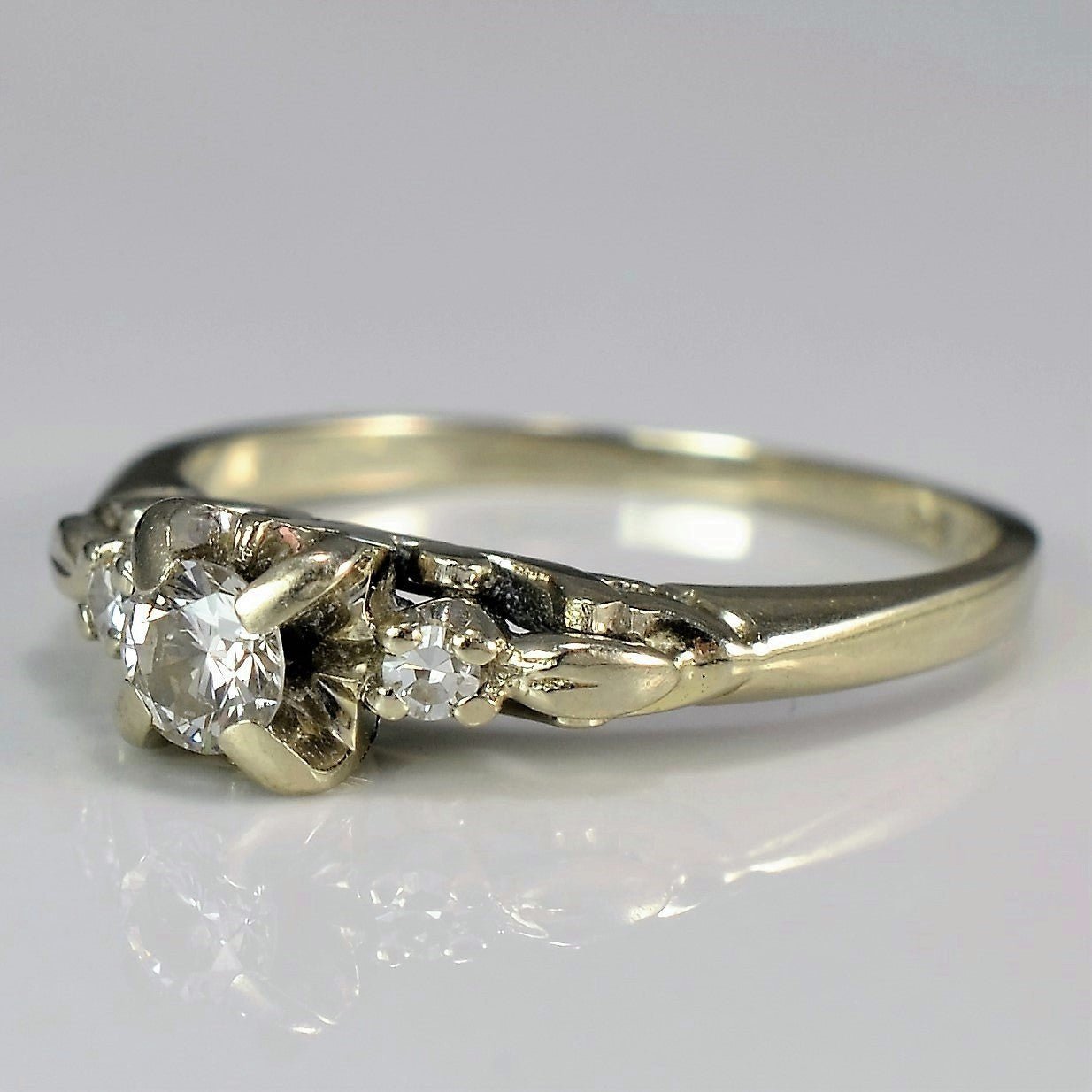 'Birks' Retro Era Diamond Engagement Ring | 0.20 ctw, SZ 5 | - 100 Ways