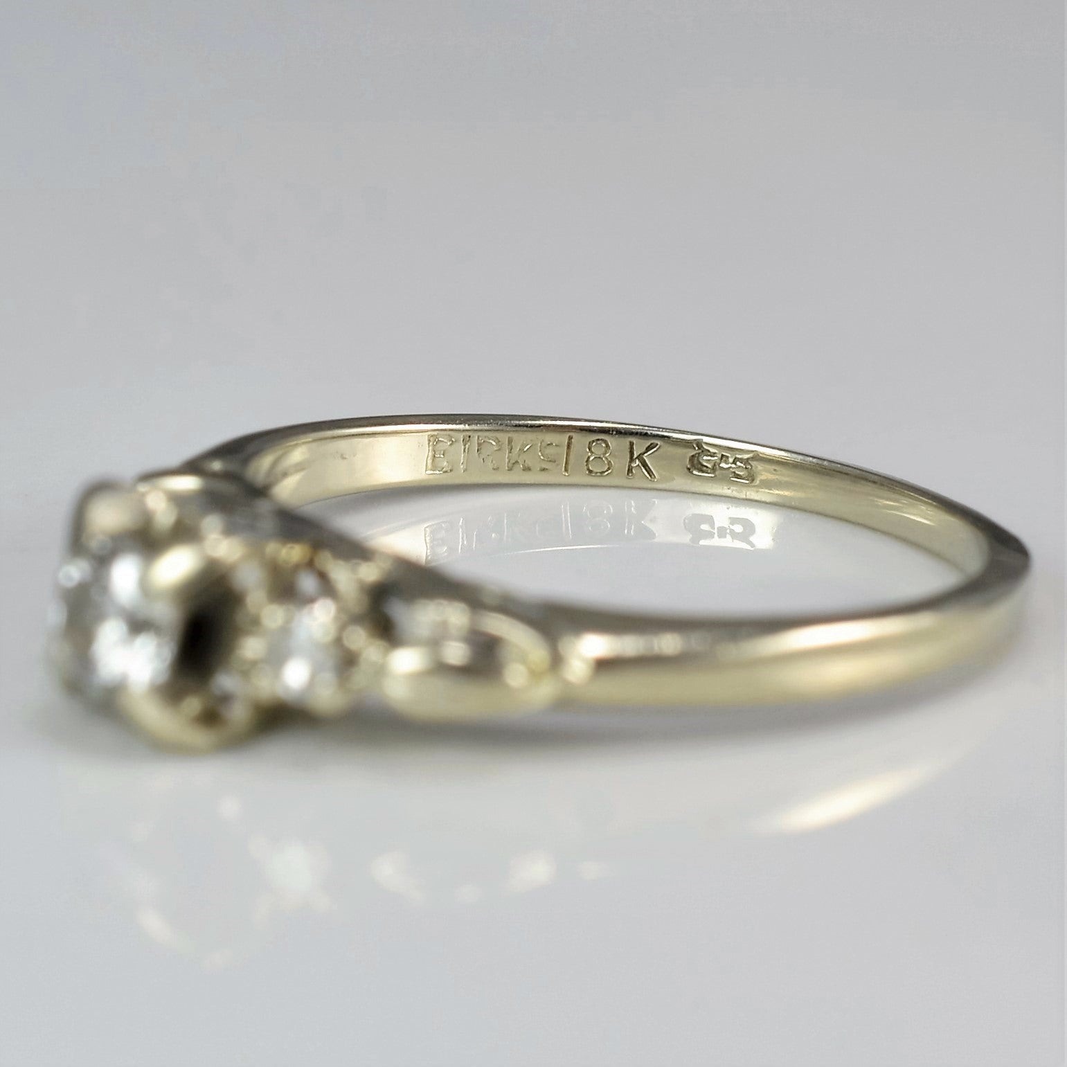 'Birks' Retro Era Diamond Engagement Ring | 0.20 ctw, SZ 5 | - 100 Ways