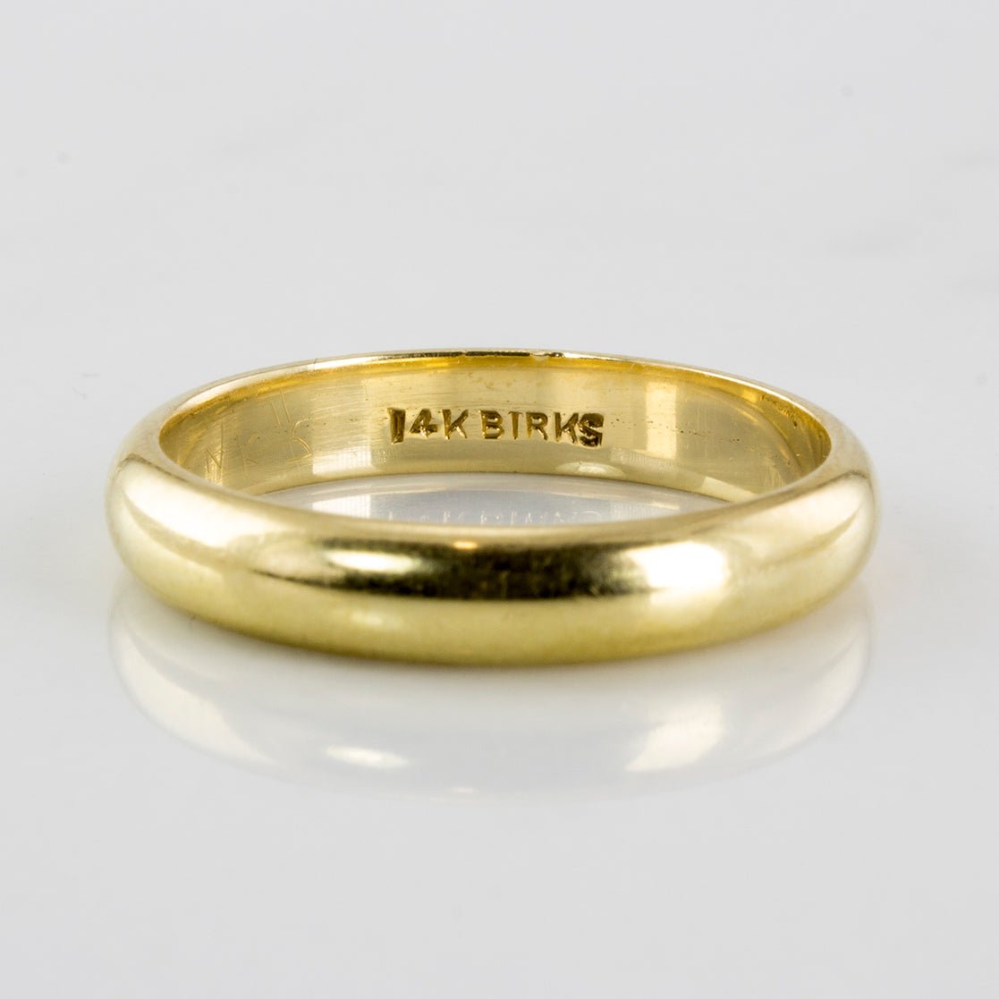 'Birks' Retro Era Yellow Gold Wedding Band | SZ 6.5 | - 100 Ways