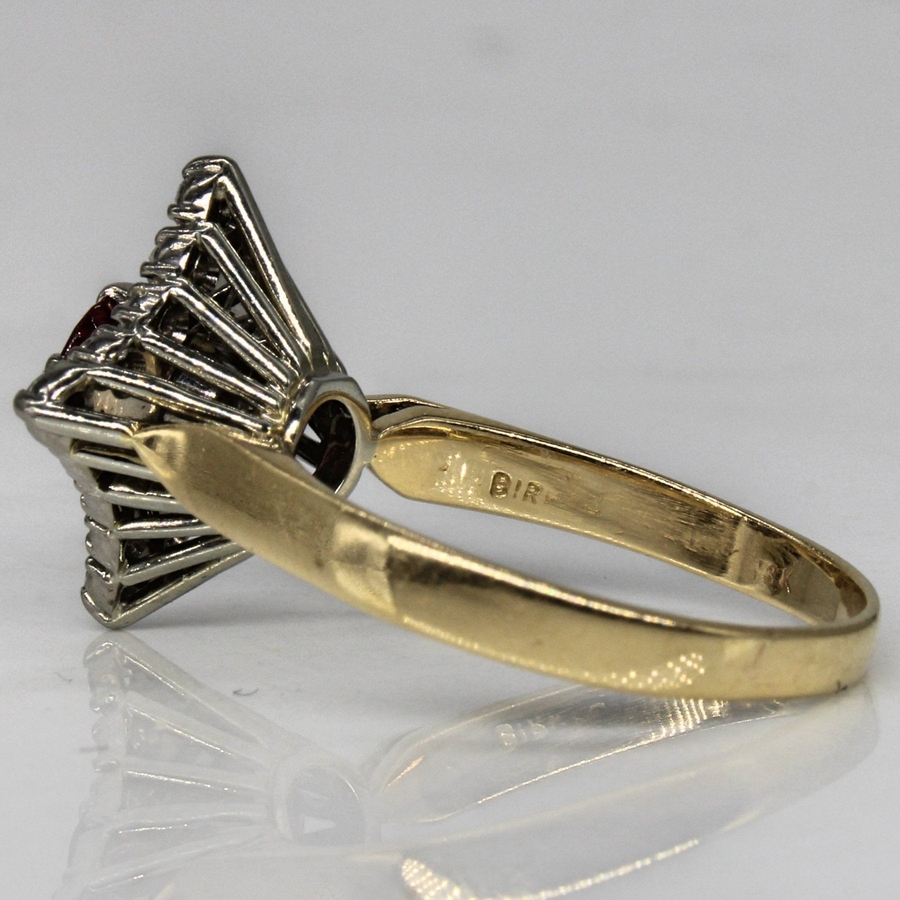'Birks' Ruby & Diamond Star Ring | 0.52ct, 0.48ctw | SZ 7.75 | - 100 Ways