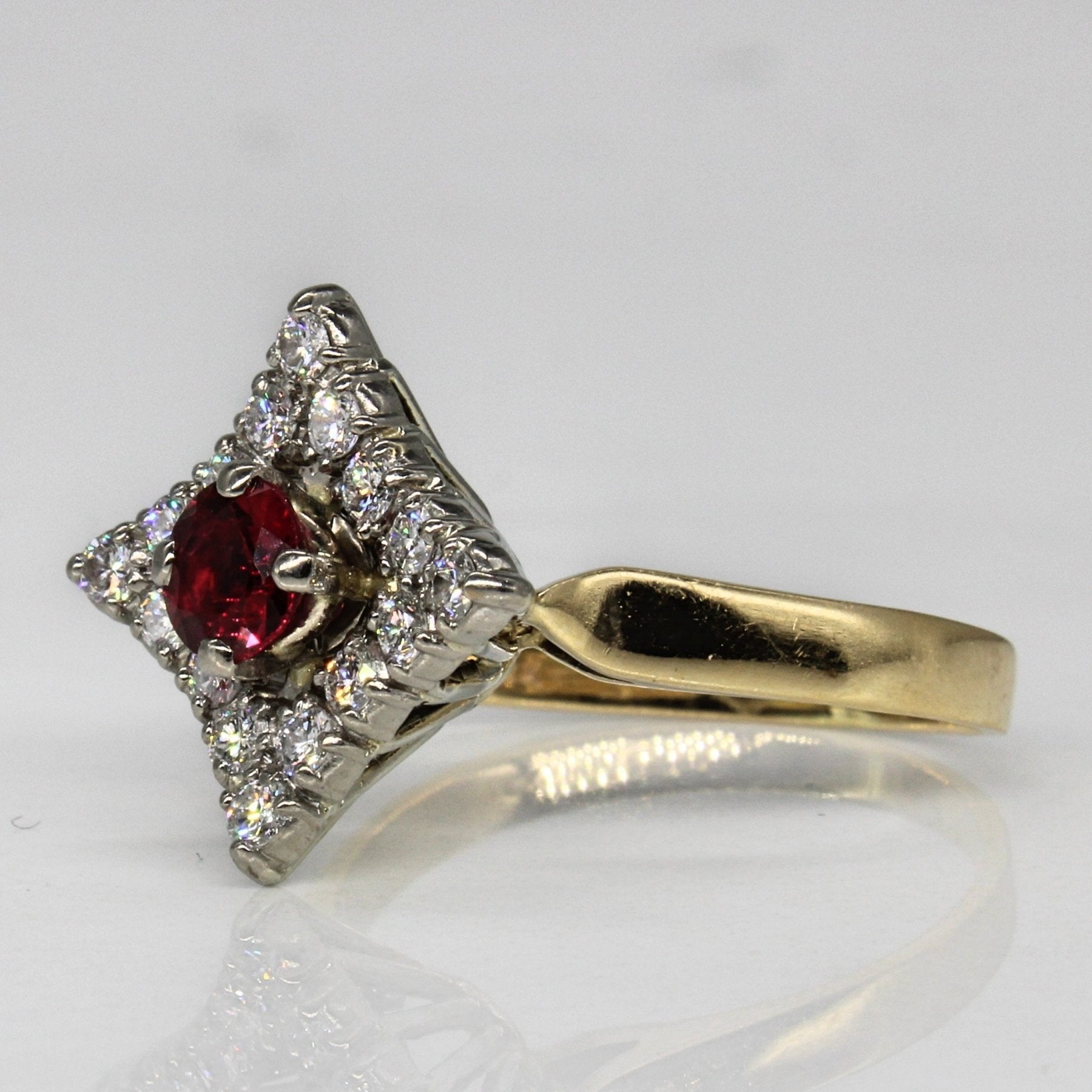 'Birks' Ruby & Diamond Star Ring | 0.52ct, 0.48ctw | SZ 7.75 | - 100 Ways