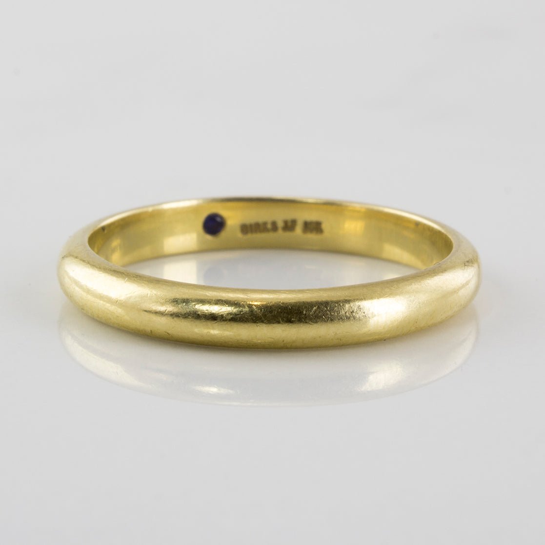 'Birks' Sapphire Accented Gold Band | SZ 10.5 | - 100 Ways