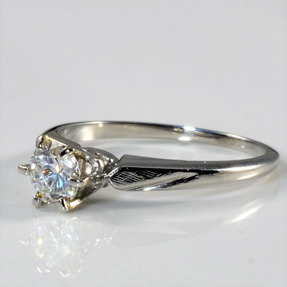 'Birks' Six Prong Platinum Solitaire Diamond Ring | 0.40ct | SZ 5.5 | - 100 Ways