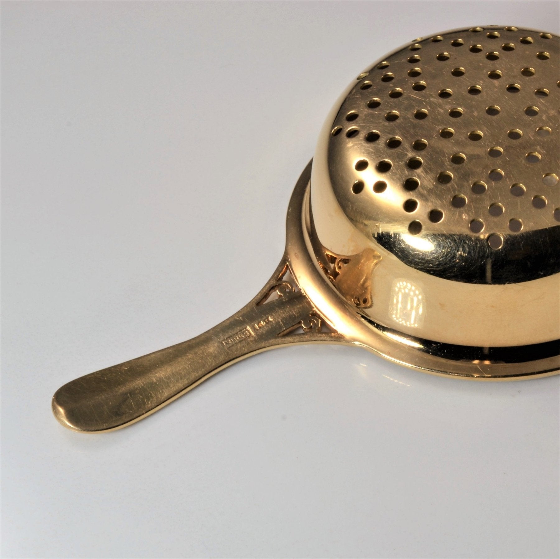 'Birks' Solid Gold Tea Strainer | - 100 Ways