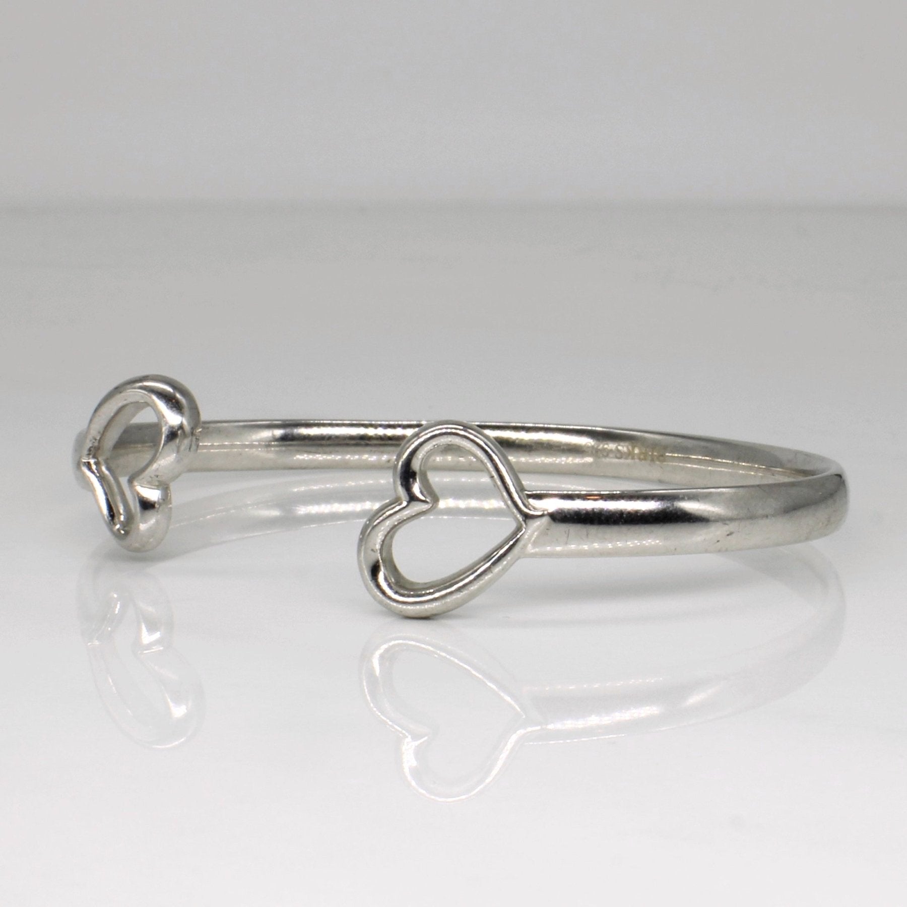 'Birks' Sterling Silver Heart Bracelet | 7" | - 100 Ways