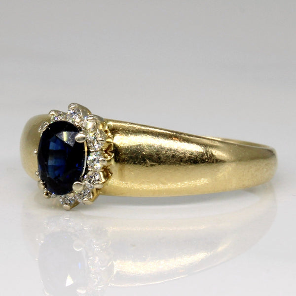 'Birks' Tapered Sapphire & Diamond Ring | 0.45ct, 0.10ctw | SZ 9.25 |