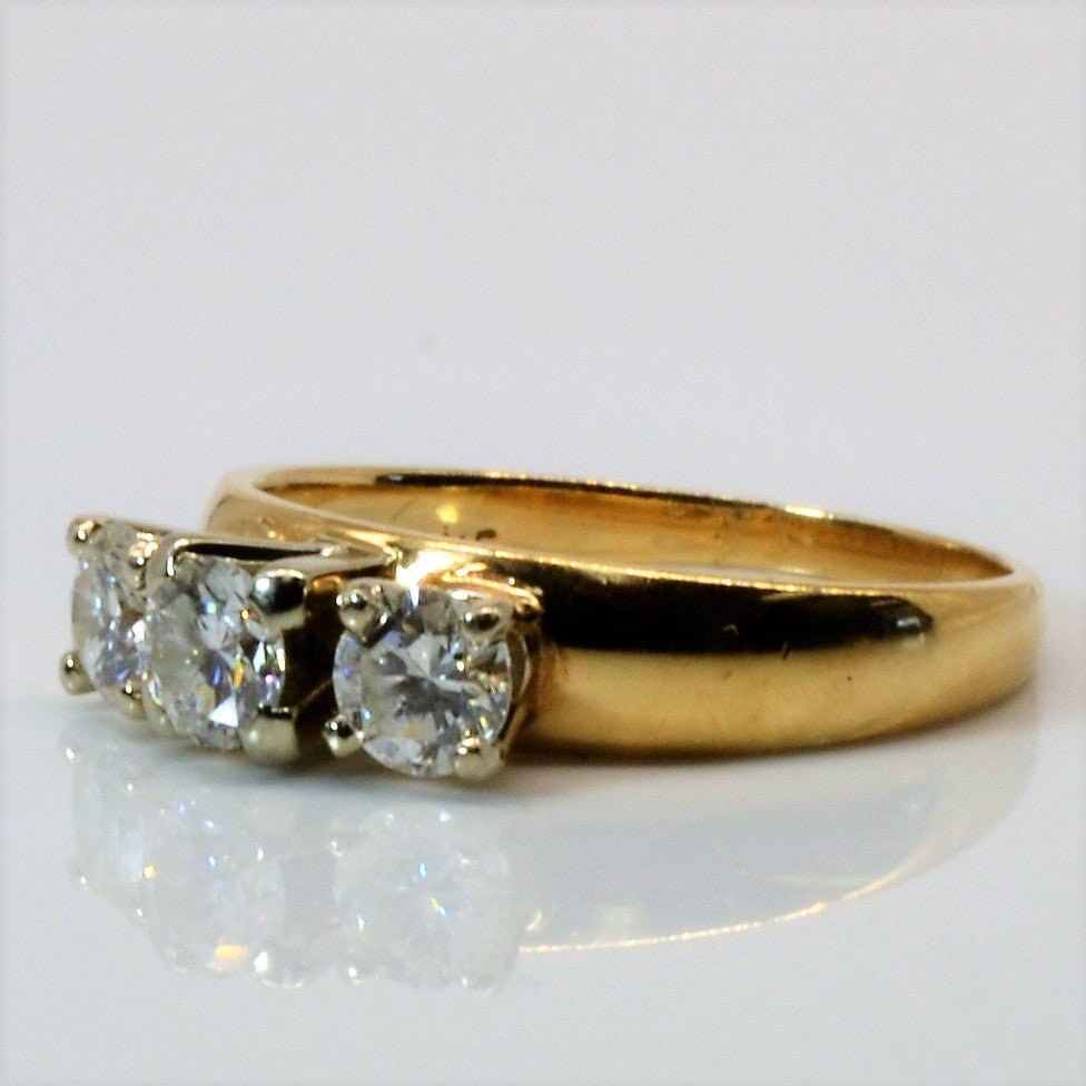 'Birks' Three Stone Diamond Ring | 0.75ctw | SZ 6.75 | - 100 Ways