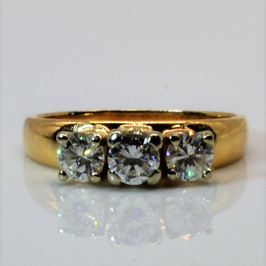 'Birks' Three Stone Diamond Ring | 0.75ctw | SZ 6.75 | - 100 Ways