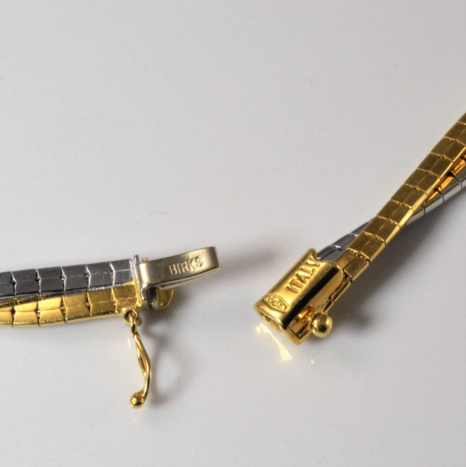 'Birks' Two Tone Braided Gold Necklace | 17" | - 100 Ways