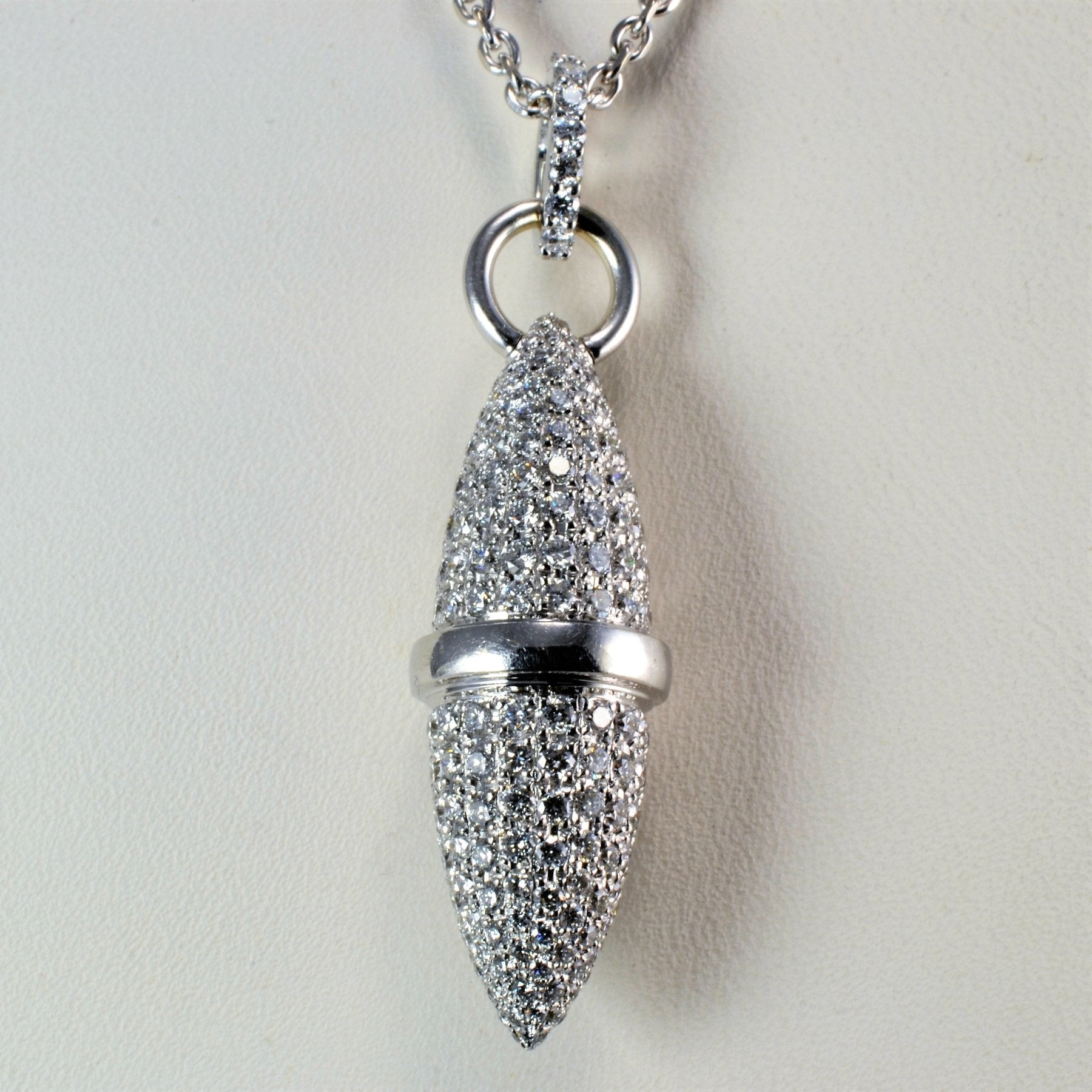 'Boodles' Velocity Large Diamond Pendant Necklace | 1.93 ctw, 20''| - 100 Ways