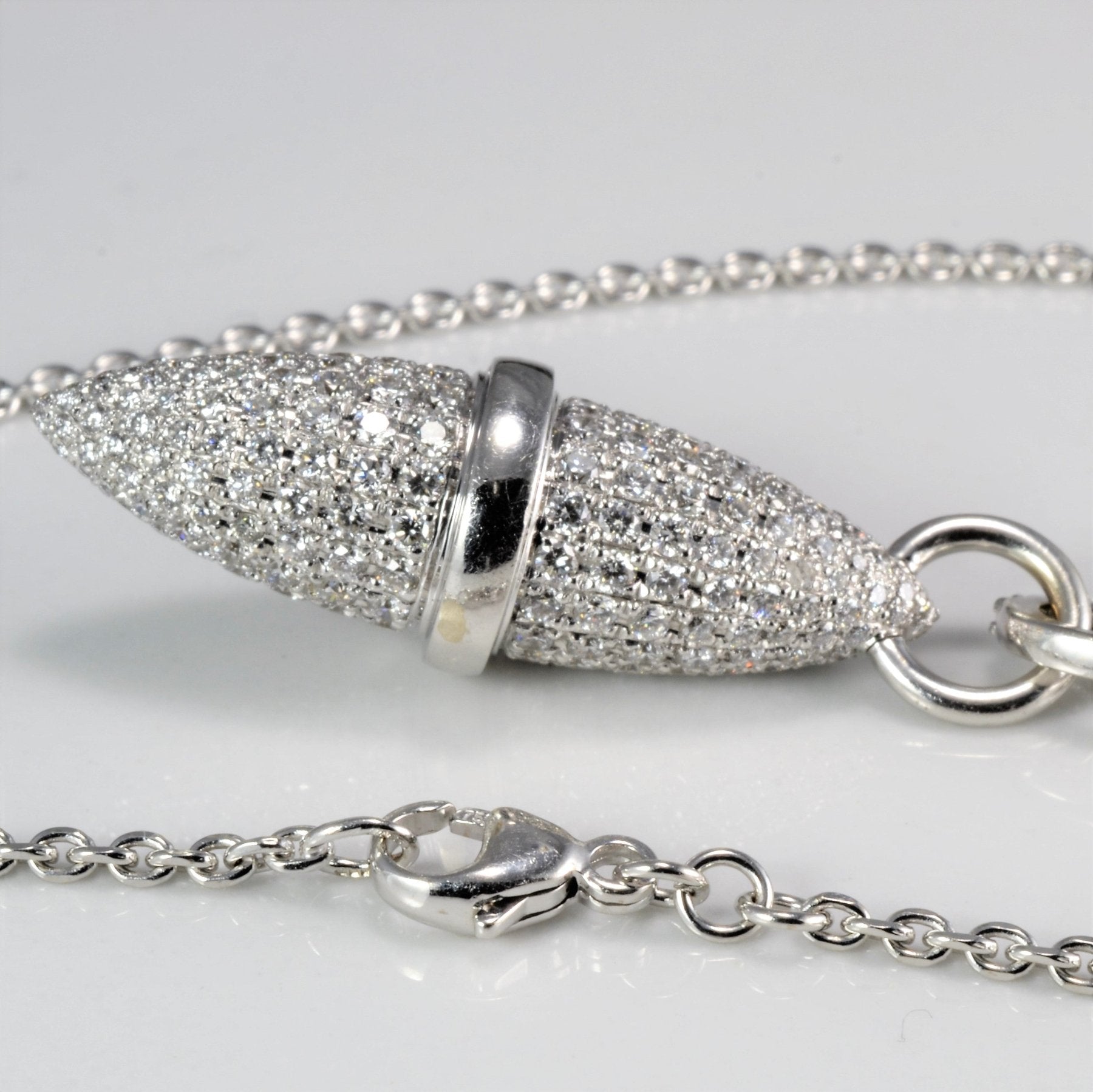 'Boodles' Velocity Large Diamond Pendant Necklace | 1.93 ctw, 20''| - 100 Ways