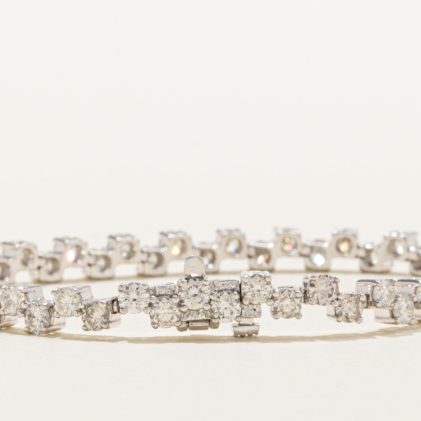 18k White Gold Diamond Tennis Bracelet | 6.00ctw | 7"