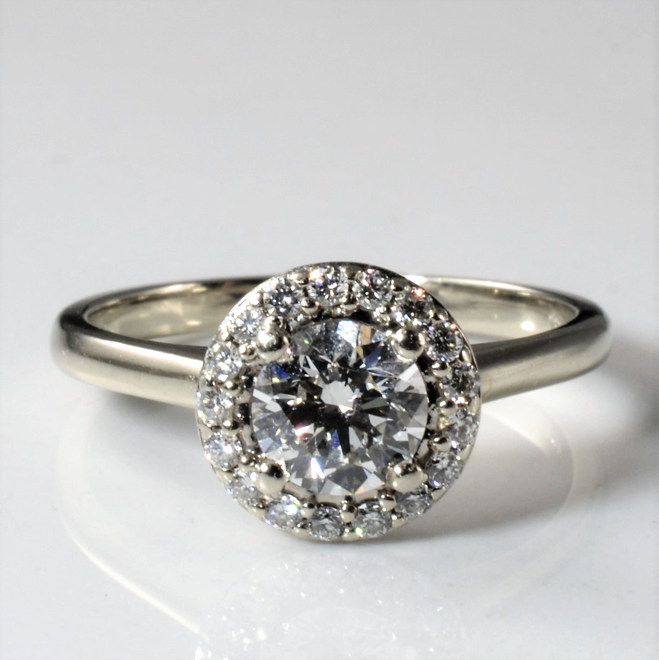 Brilliant Earth' Diamond Halo Engagement Ring SZ