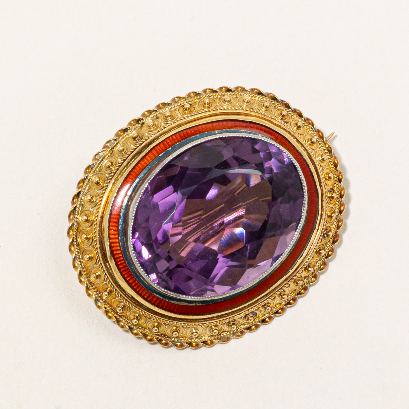 Large Amethyst Brooch | 27.50ct |
