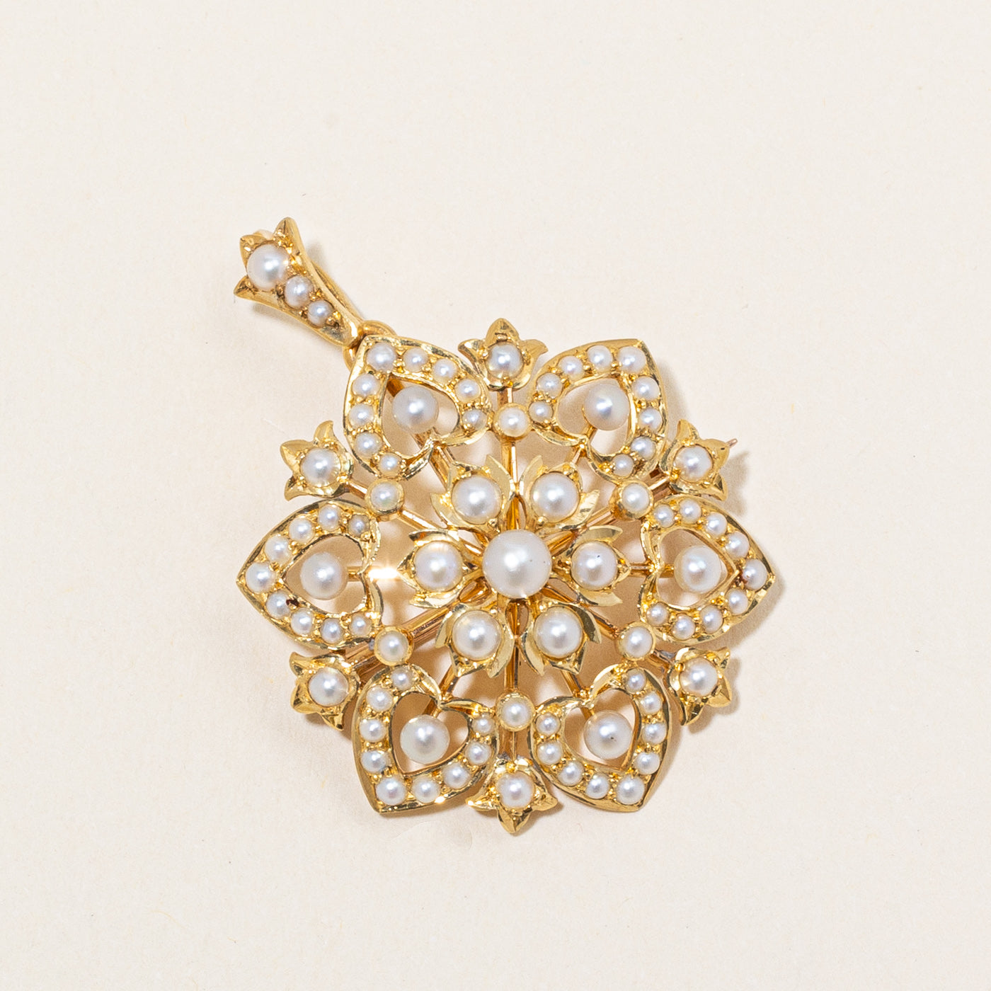 Vintage Modified Pearl Brooch & Pendant