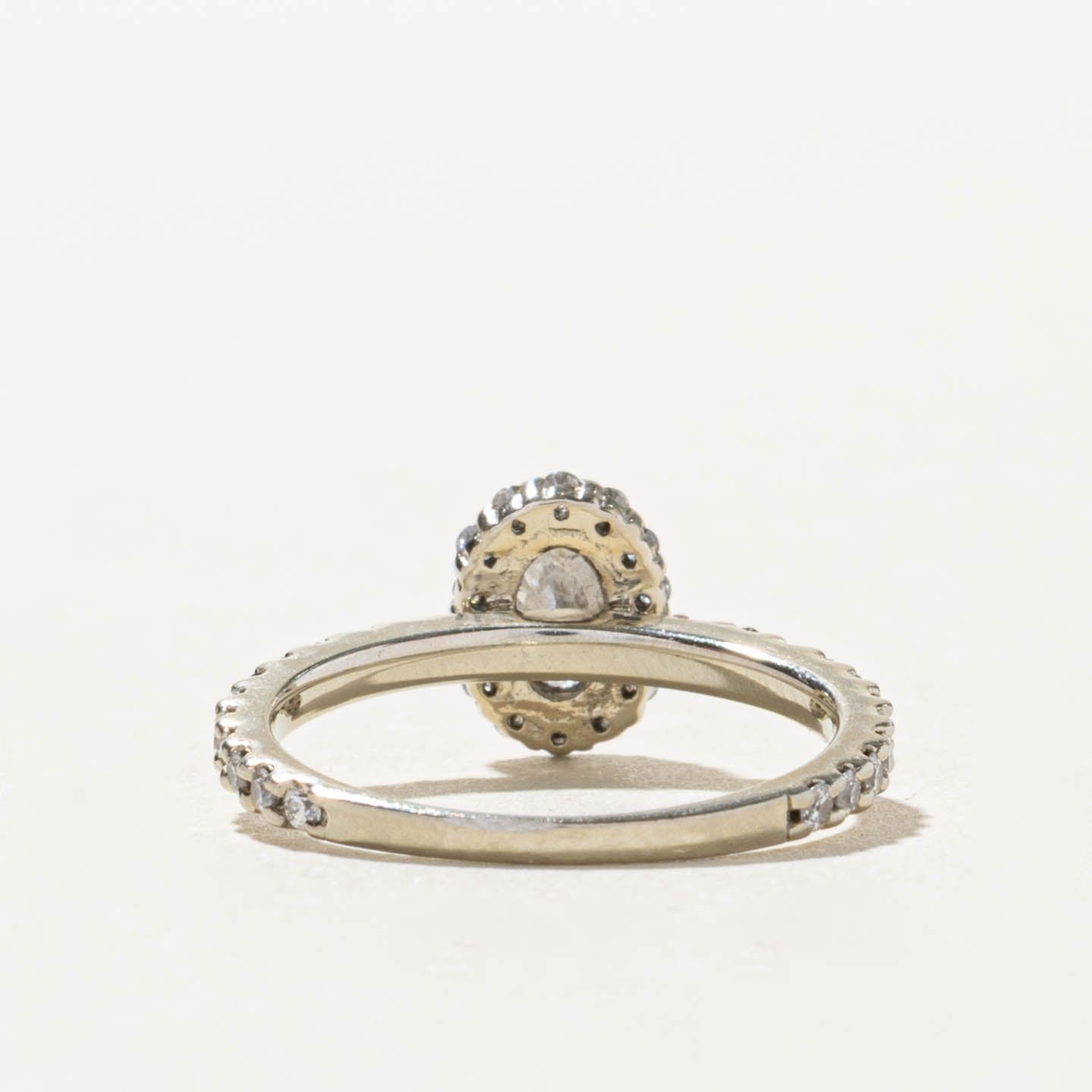 19k Oval Cut Diamond Halo Engagement Ring | 0.73ctw | SZ 4.5
