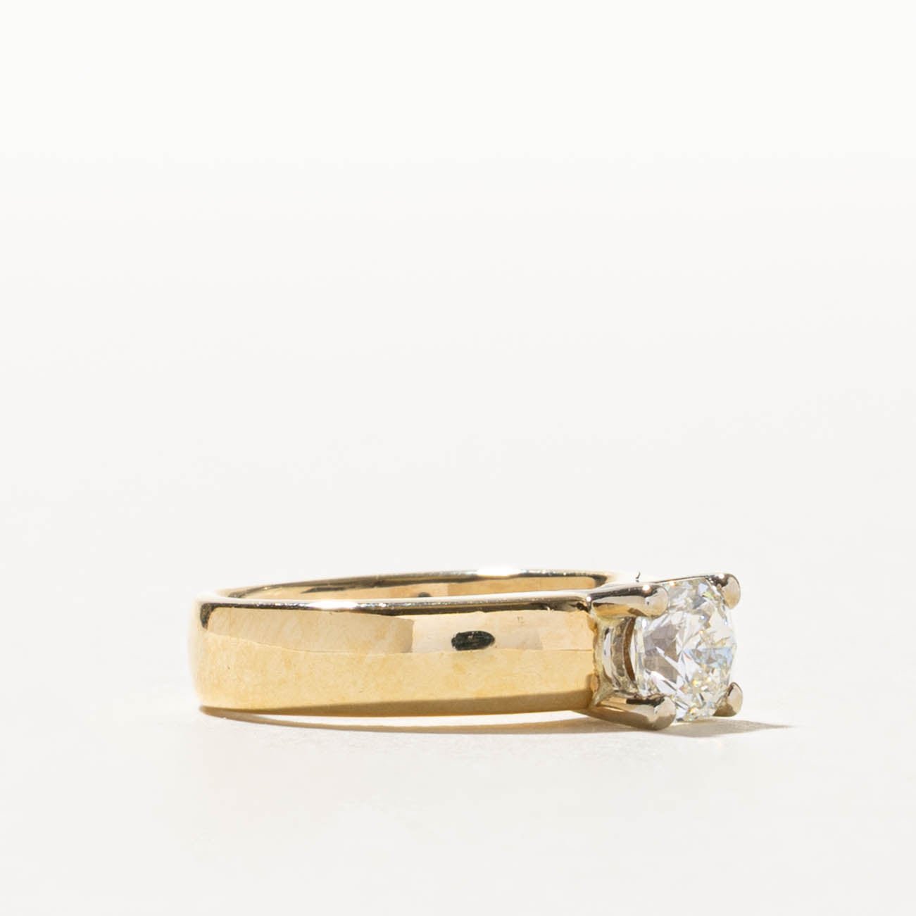 14k Solitaire Diamond Engagement Ring | 0.95ct SI1 I-J | SZ 4.75