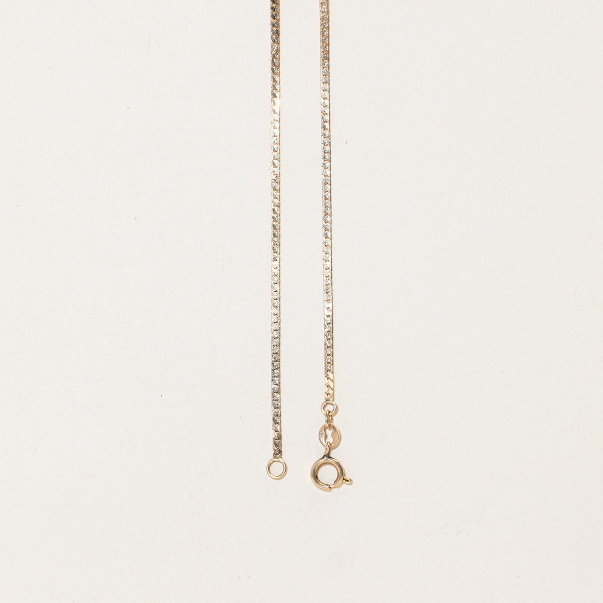 14k Diamond Open Rectangle Bar Pendant Necklace | 17"