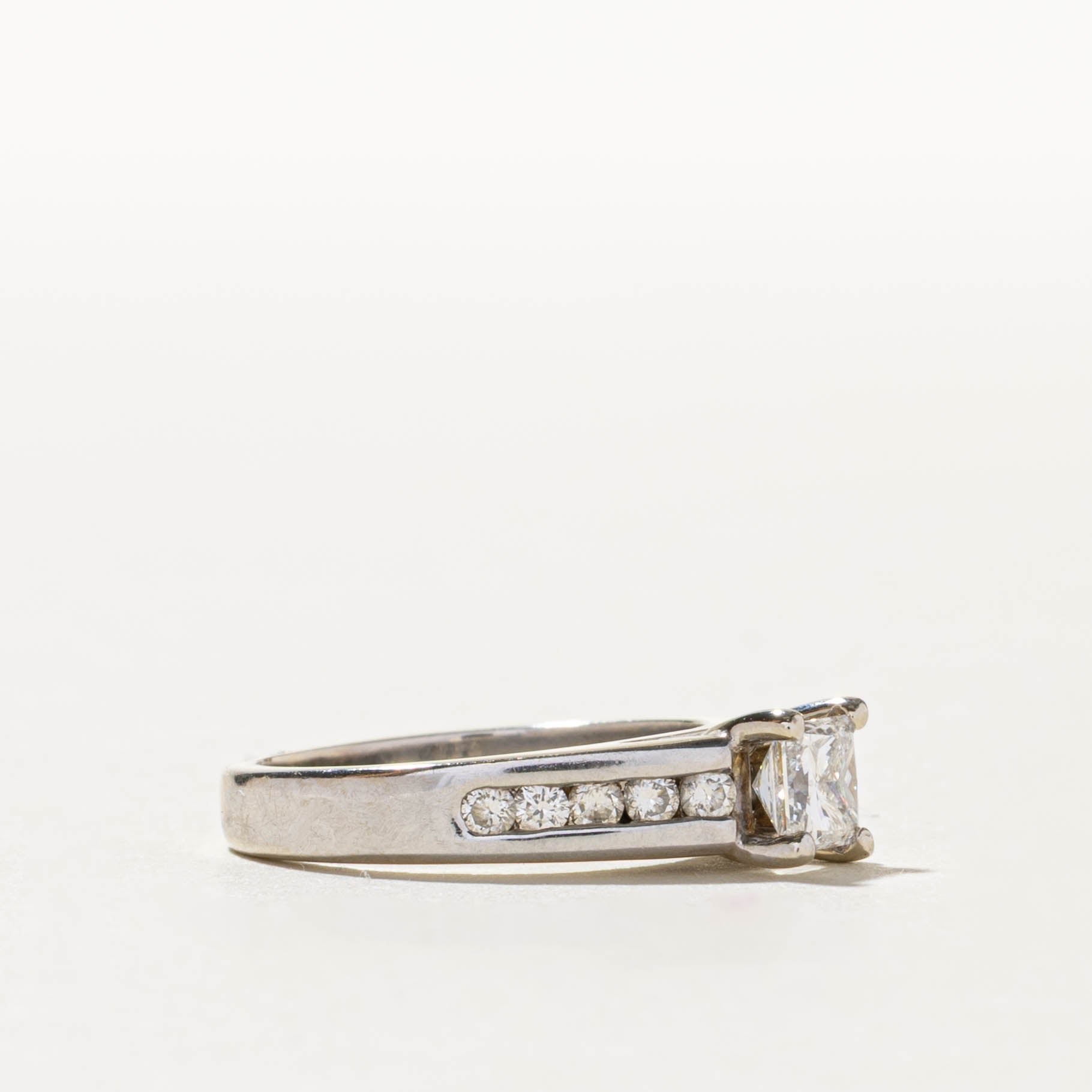 14k Princess Cut Diamond Chunky Cathedral Ring | 0.65ctw | SZ 4.5