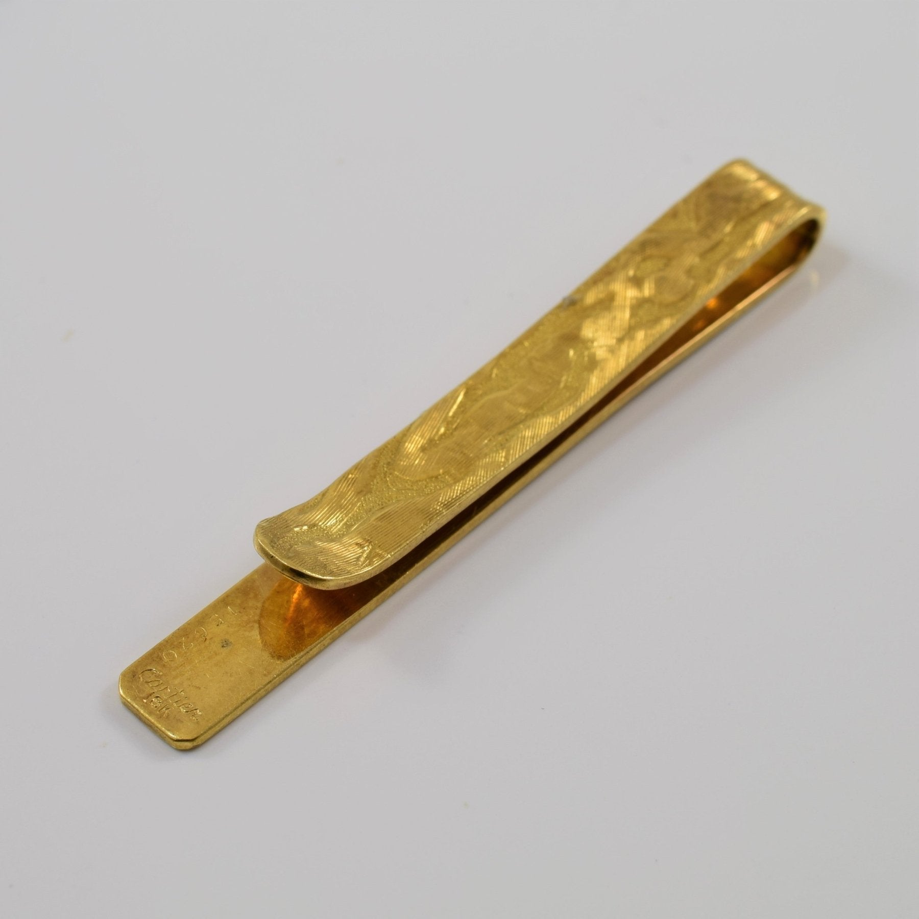 'Cartier' Gold Tie Clip - 100 Ways