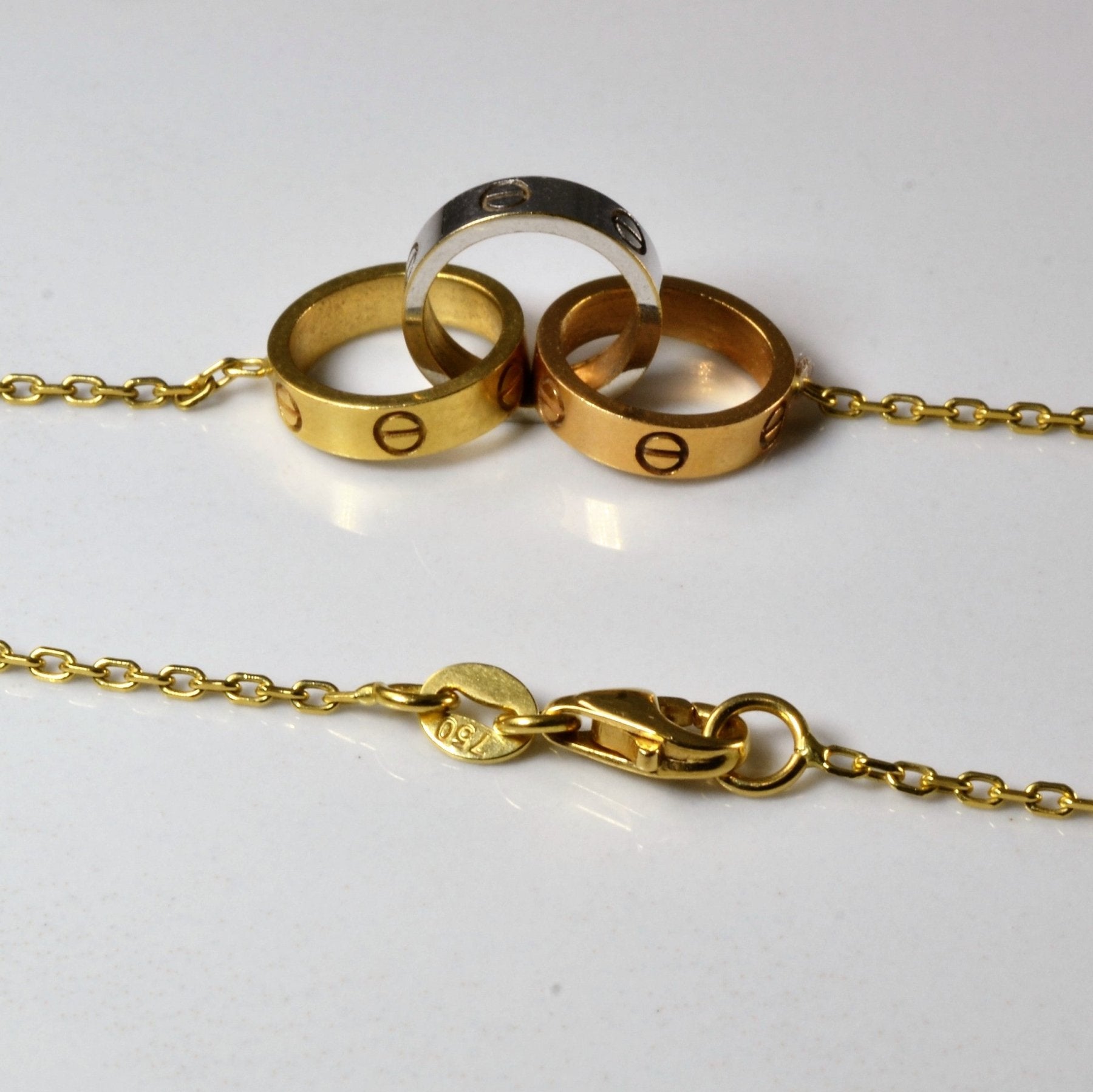 'Cartier' Inspired Gold Necklace | 16" | - 100 Ways
