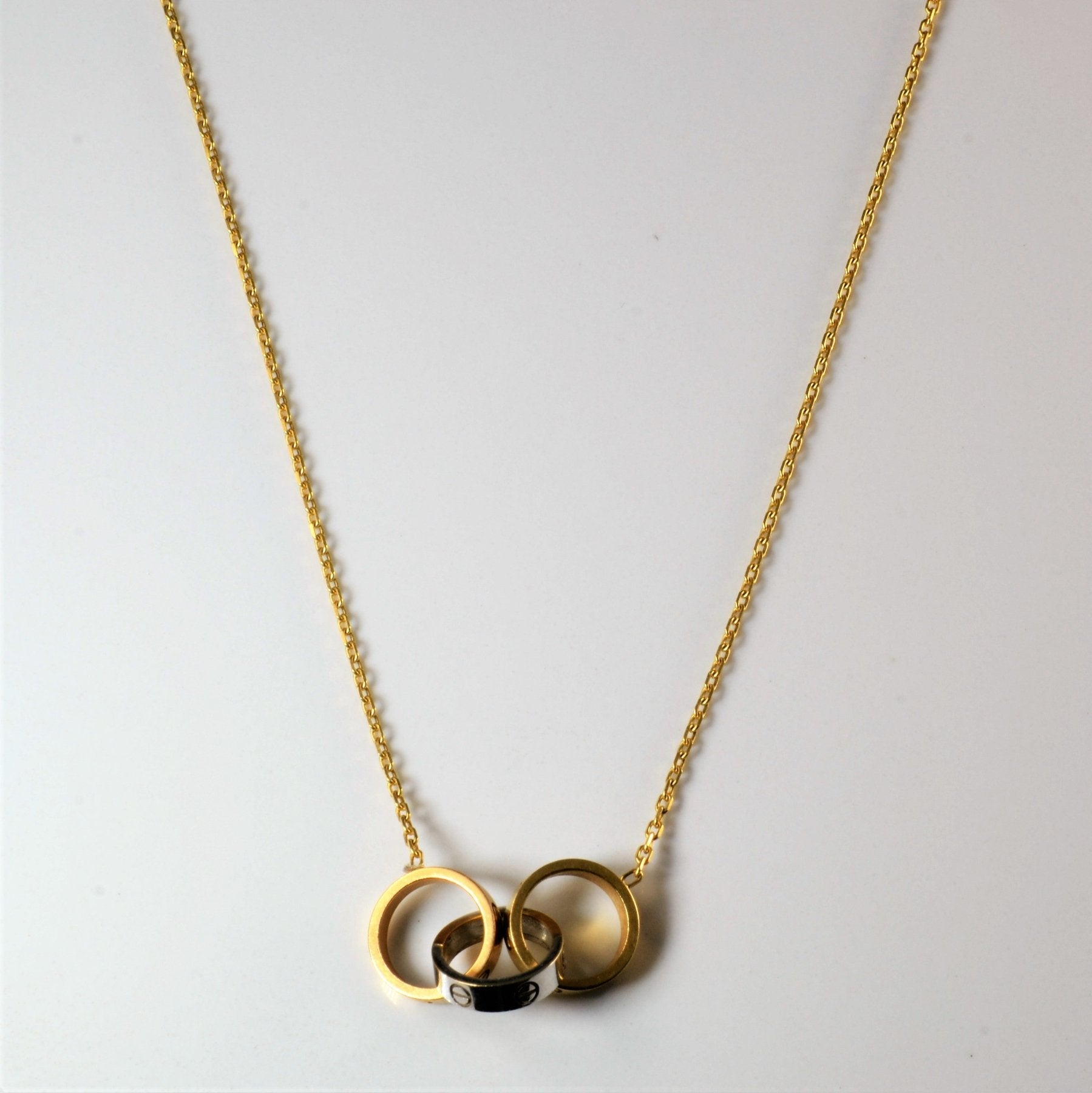 'Cartier' Inspired Gold Necklace | 16" | - 100 Ways