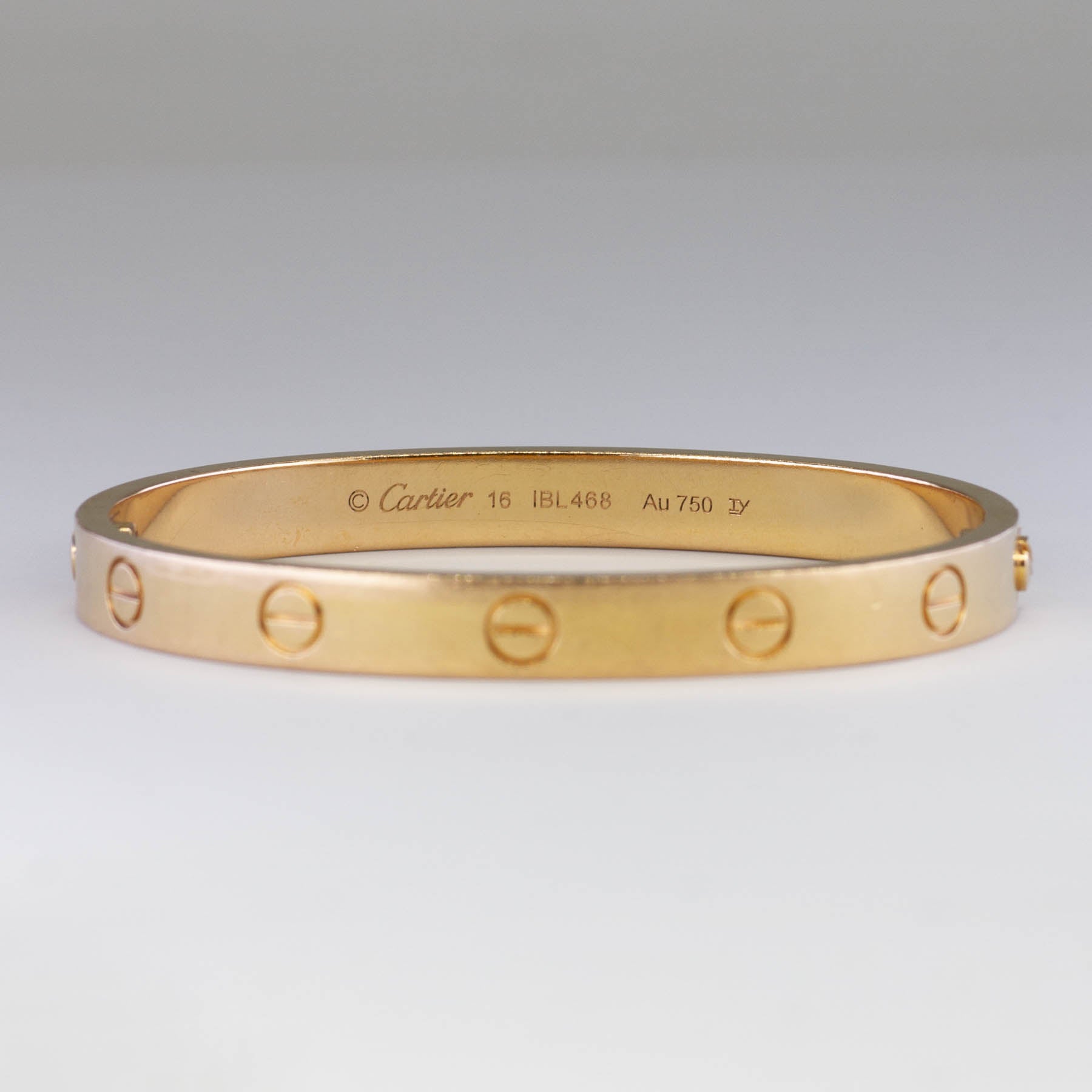 'Cartier' Love Bracelet in Yellow Gold | Cartier Sz 16 - 100 Ways