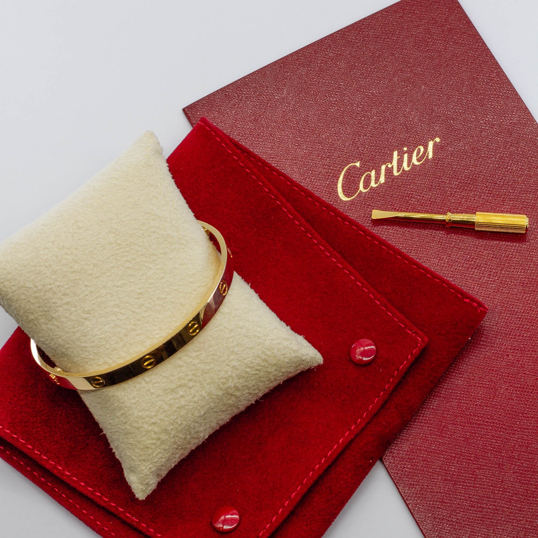 'Cartier' Love Bracelet in Yellow Gold | Cartier Sz 20 - 100 Ways