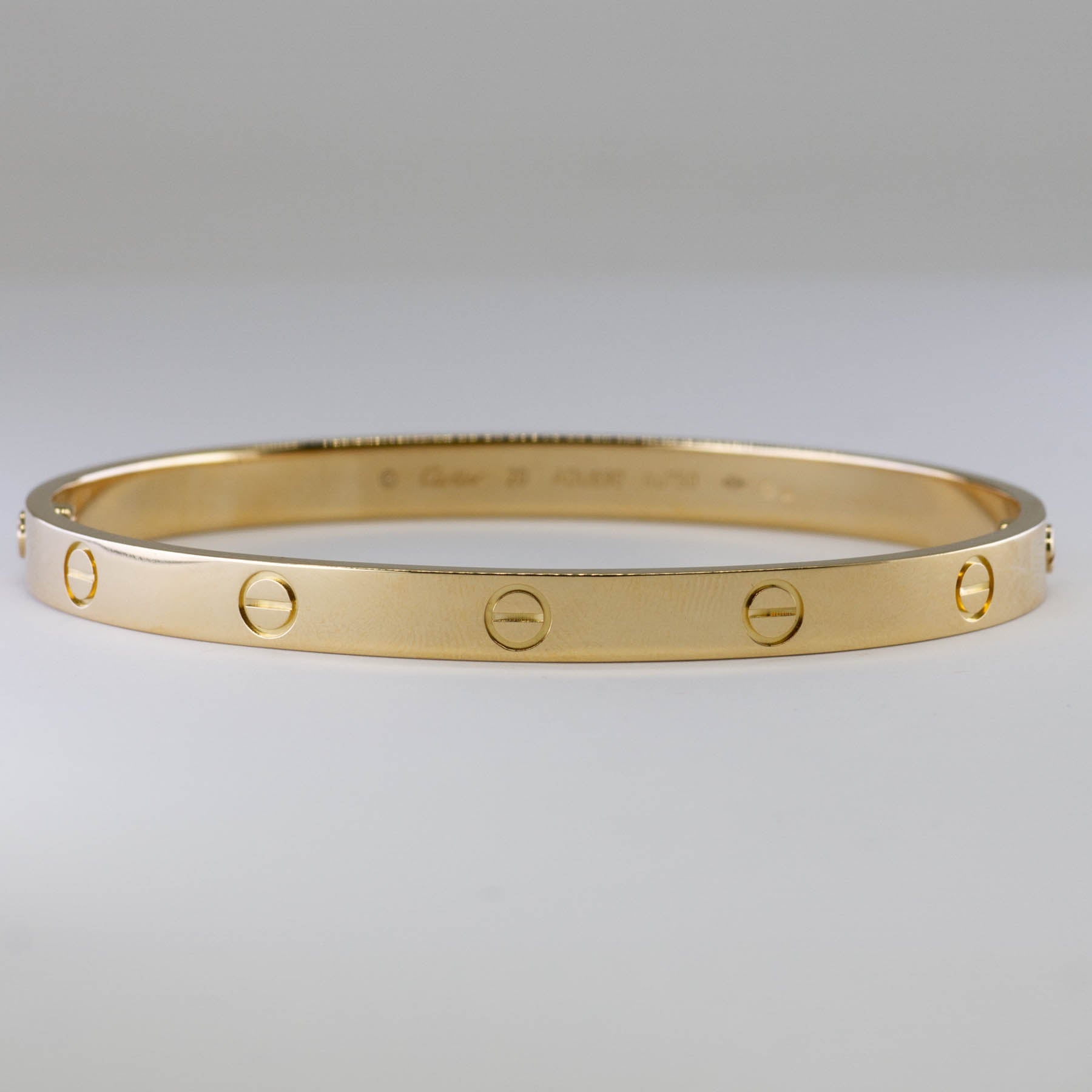 'Cartier' Love Bracelet in Yellow Gold | Cartier Sz 20 - 100 Ways