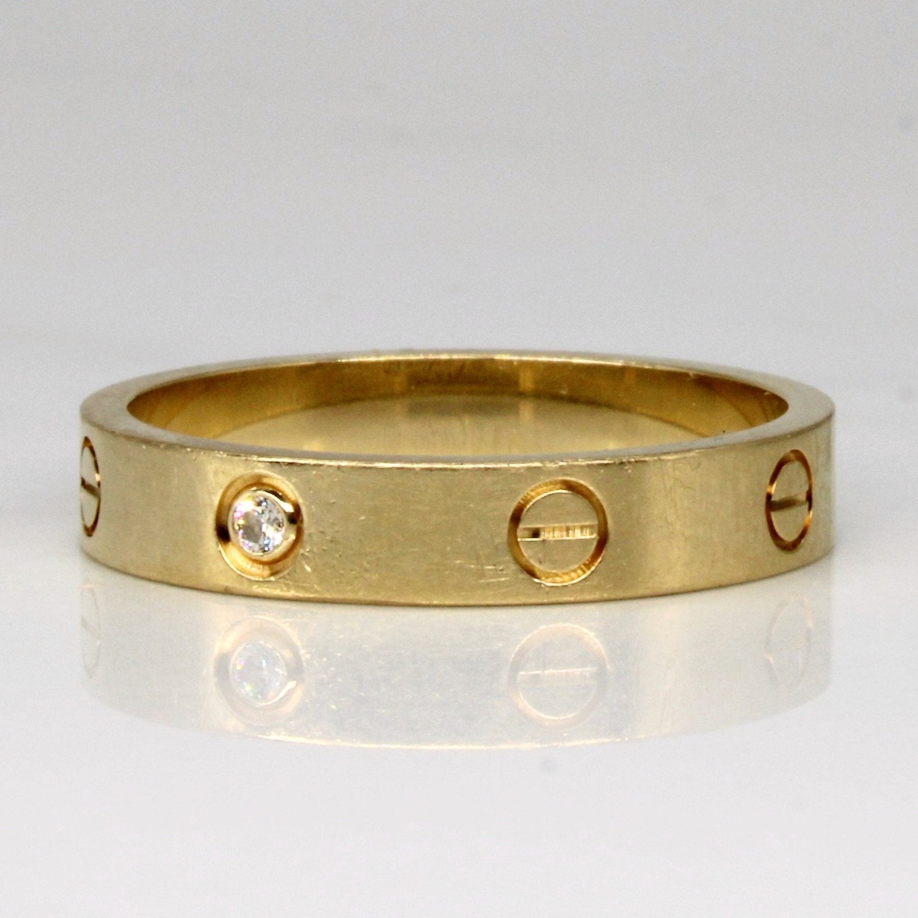 'Cartier' Wedding Band, 1 Diamond | 0.02ct | SZ 9.25 | - 100 Ways